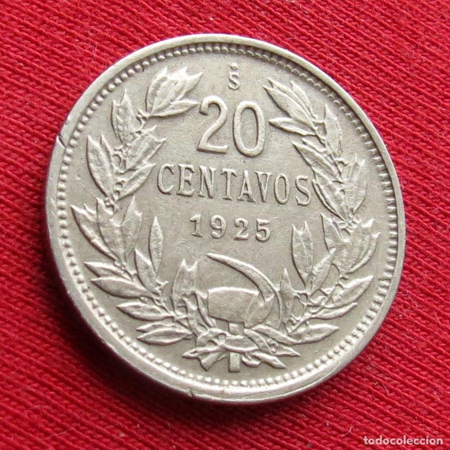 Monedas antiguas de Am&eacute;rica: Chile 20 centavos 1925 - Foto 1