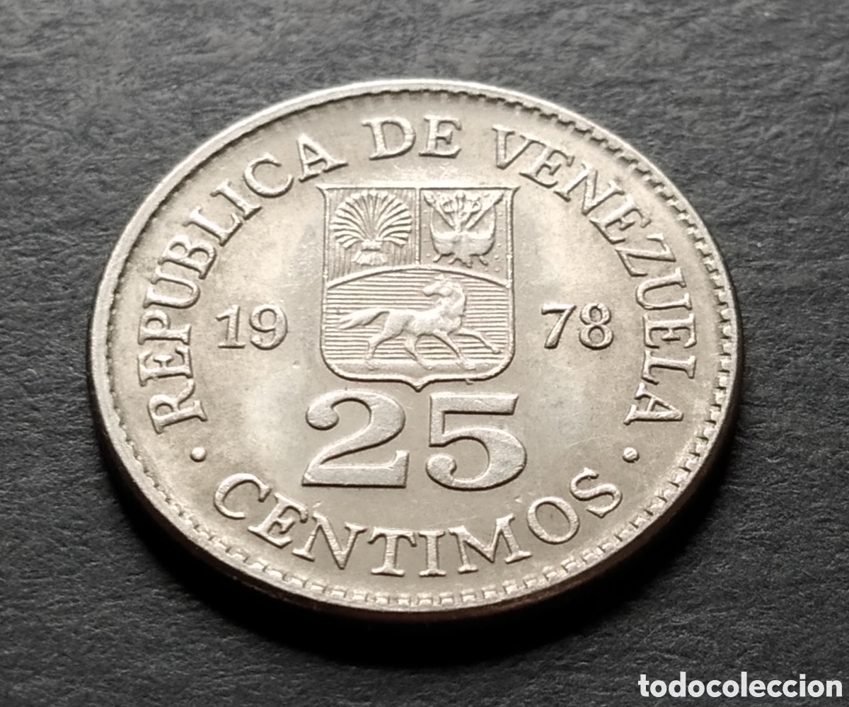 Monedas antiguas de Am&eacute;rica: MONEDA - VENEZUELA 25 CENTIMOS 1978 - Foto 3
