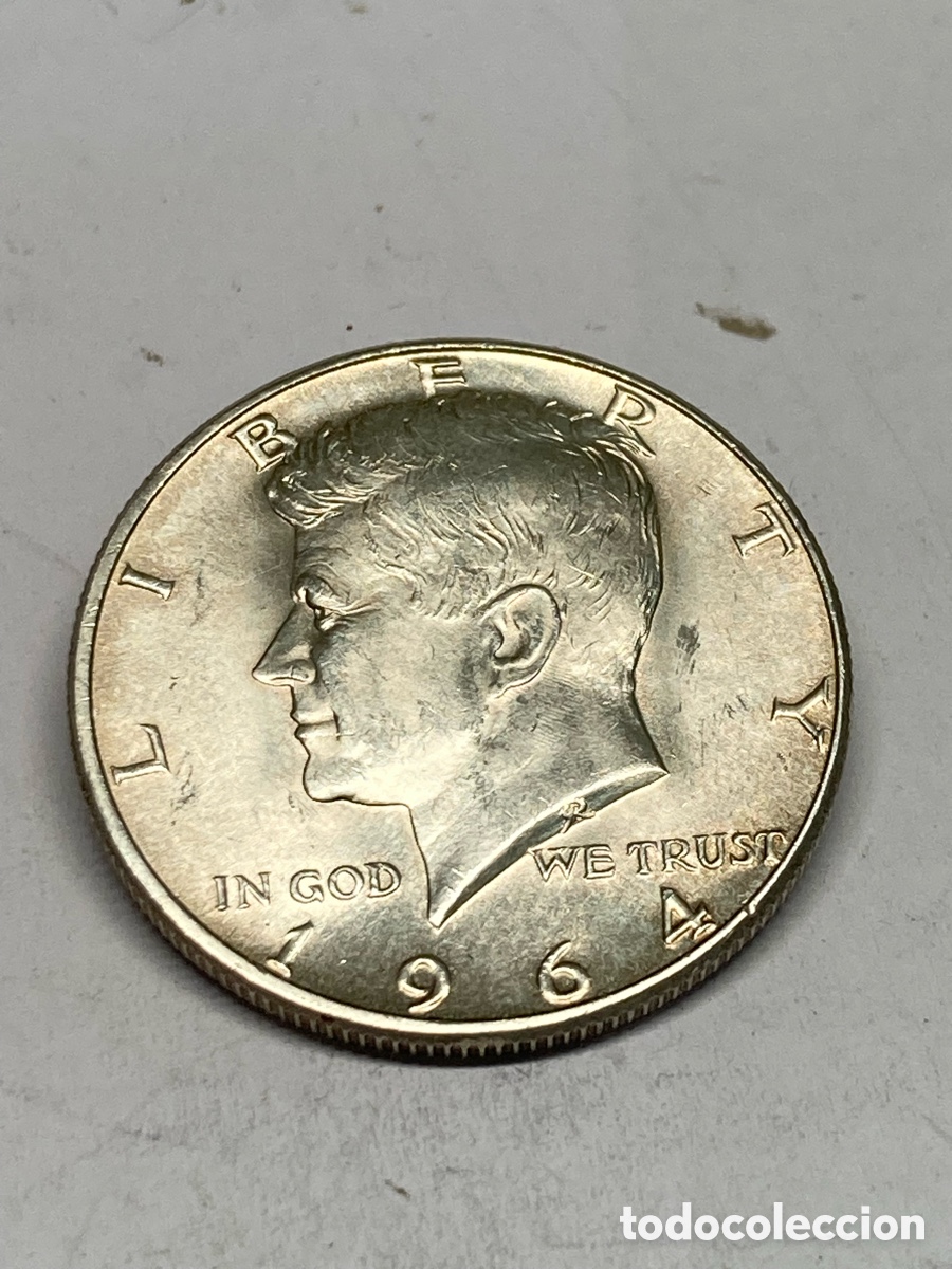 Monedas antiguas de Am&eacute;rica: Moneda de plata Half Dollar 1964 M29 - Foto 2