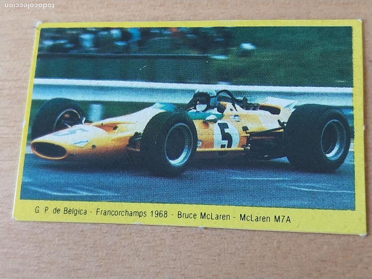 Monedas antiguas de Am&eacute;rica: BRUCE MC LAREN MCLAREN M7A FRANCORCHAMPS 1968 A&Ntilde;OS 80 CROMO SIN PEGAR PROMO YOGUR DANONE