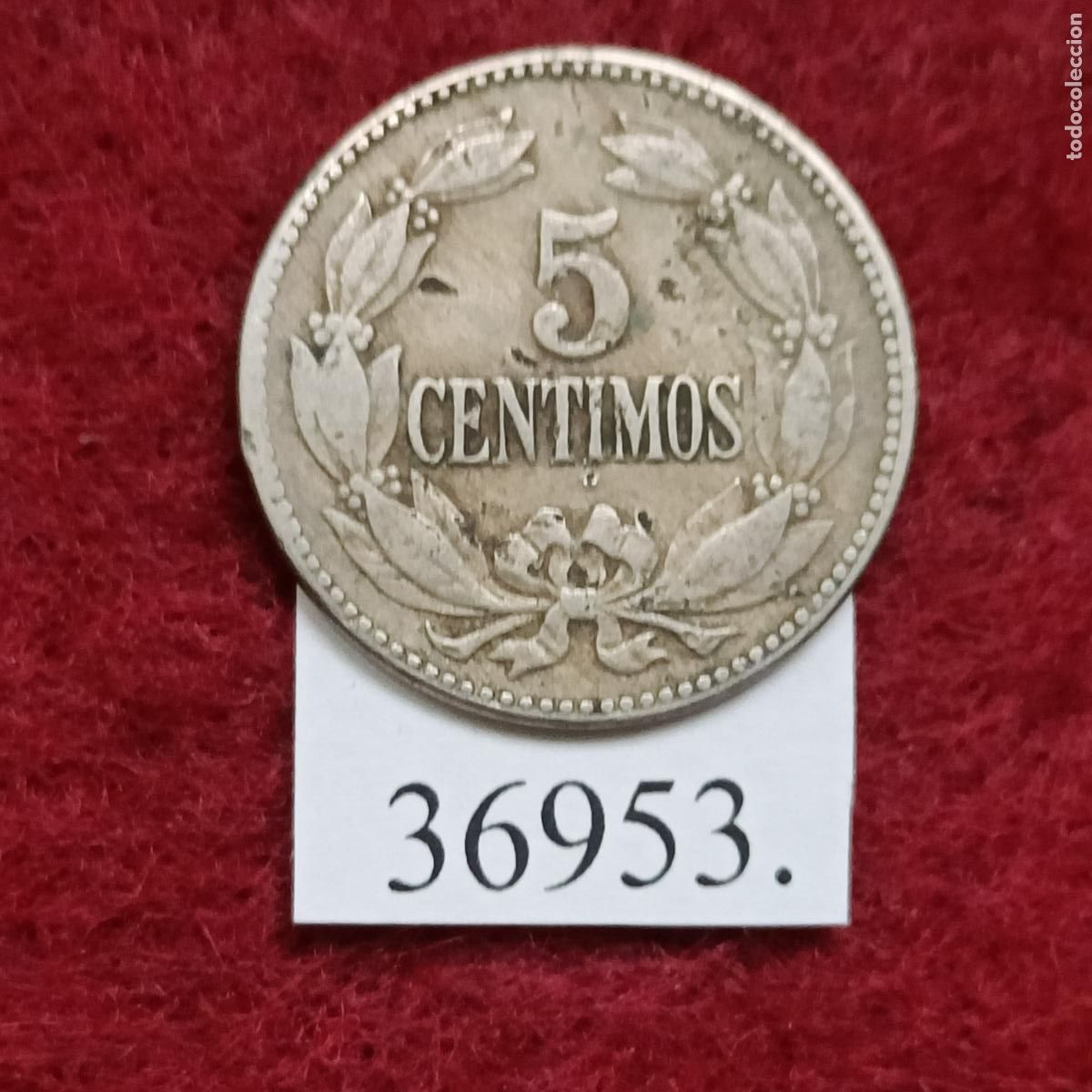 Monedas antiguas de Am&eacute;rica: Venezuela 5 c&eacute;ntimos 1945 - Foto 2