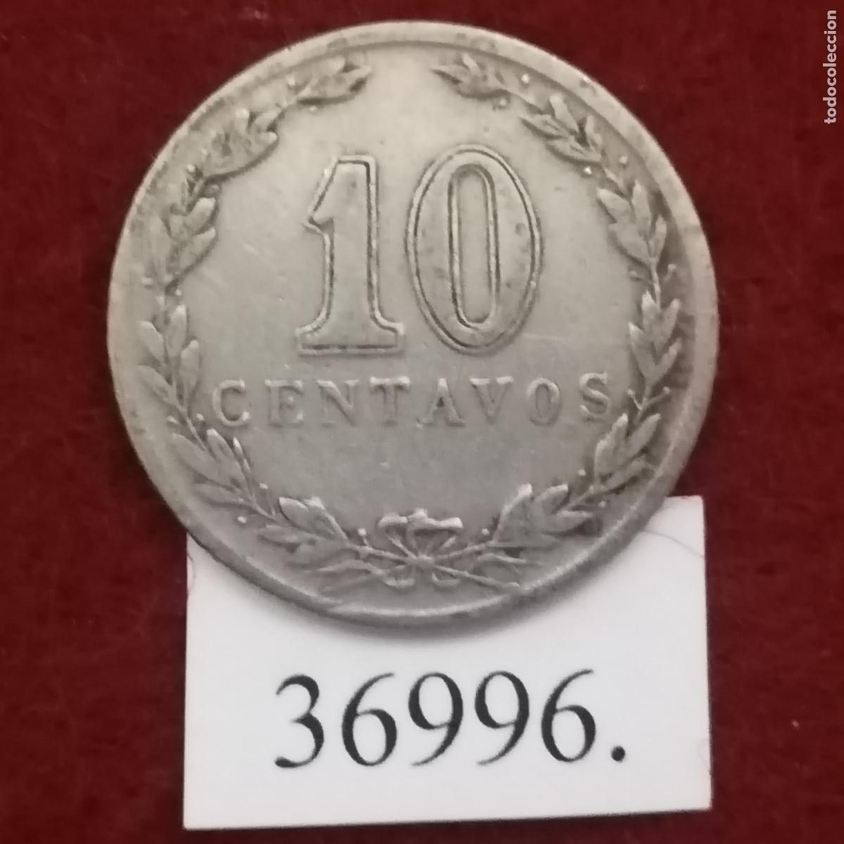 Monedas antiguas de Am&eacute;rica: Argentina 10 centavos 1937, c&eacute;ntimos - Foto 2