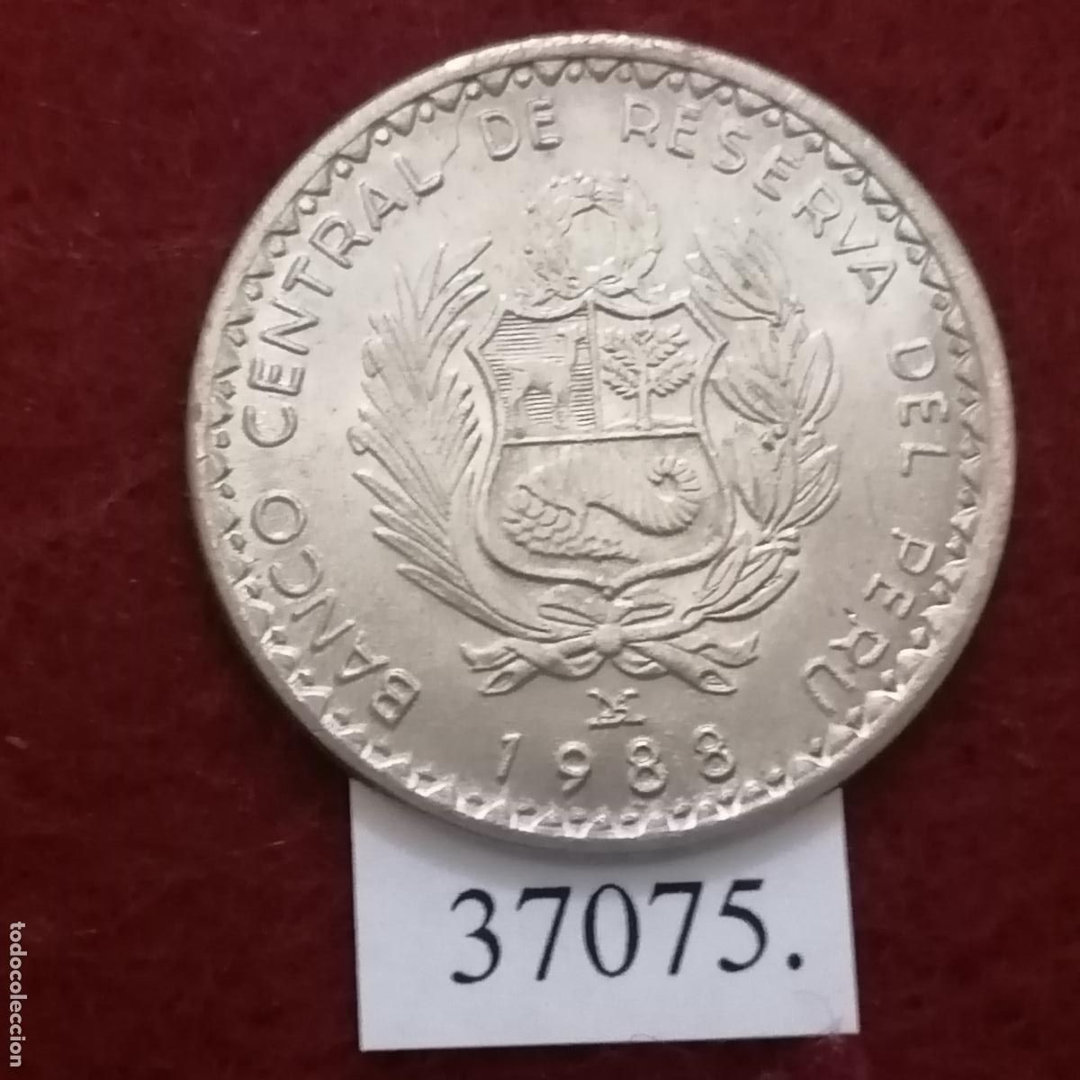 Monedas antiguas de Am&eacute;rica: Per&uacute; 5 intis 1988. .... - Foto 2