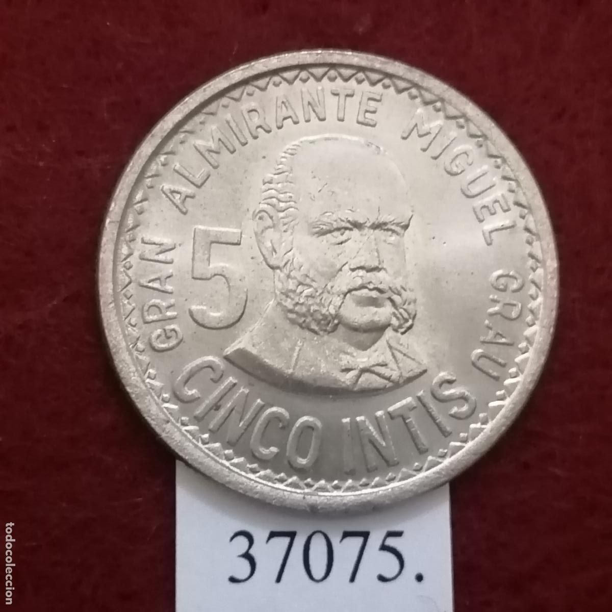 Monedas antiguas de Am&eacute;rica: Per&uacute; 5 intis 1988. .... - Foto 1