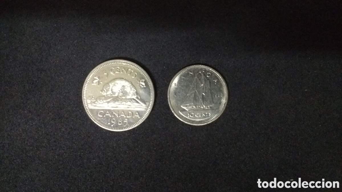 Monedas antiguas de Am&eacute;rica: Lote 2 monedas de Canada - Foto 1