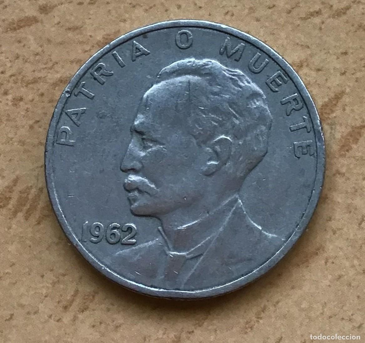 Monedas antiguas de Am&eacute;rica: 20 centavos de Cuba. A&ntilde;o 1962 - Foto 2