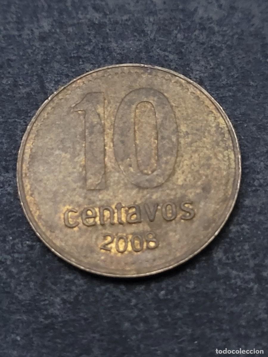 Monedas antiguas de Am&eacute;rica: Moneda 10 centavos 2008 Argentina - Foto 2