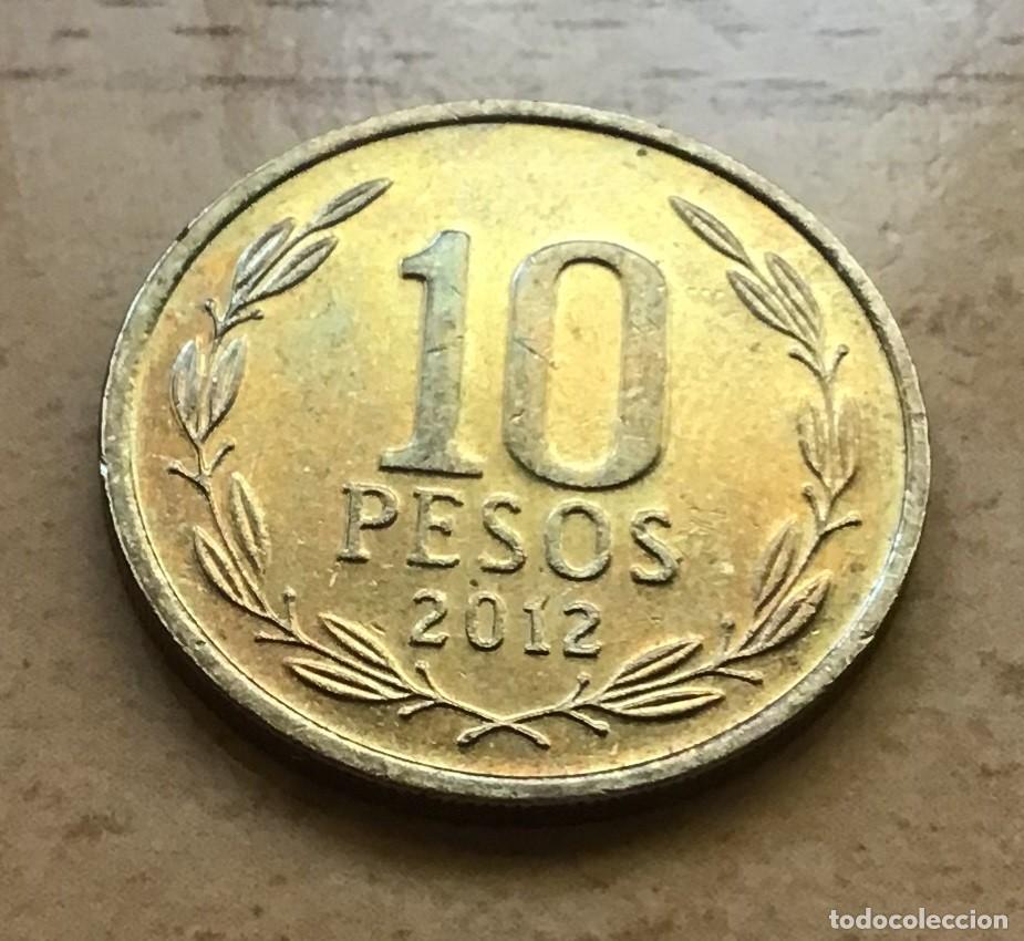 Monedas antiguas de Am&eacute;rica: 10 pesos de Chile. A&ntilde;o 2012 - Foto 1