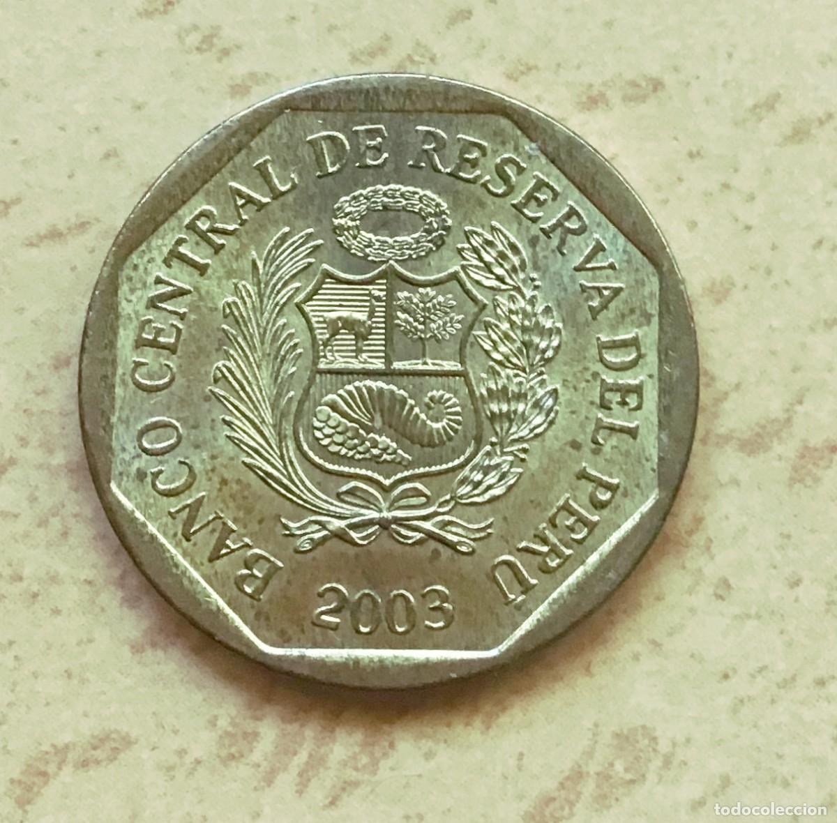 Monedas antiguas de Am&eacute;rica: 10 c&eacute;ntimos de Per&uacute;. A&ntilde;o 2003 - Foto 2