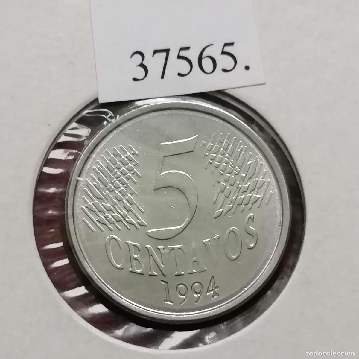 Monedas antiguas de Am&eacute;rica: Brasil 5 c&eacute;ntimos 1994 - Foto 2