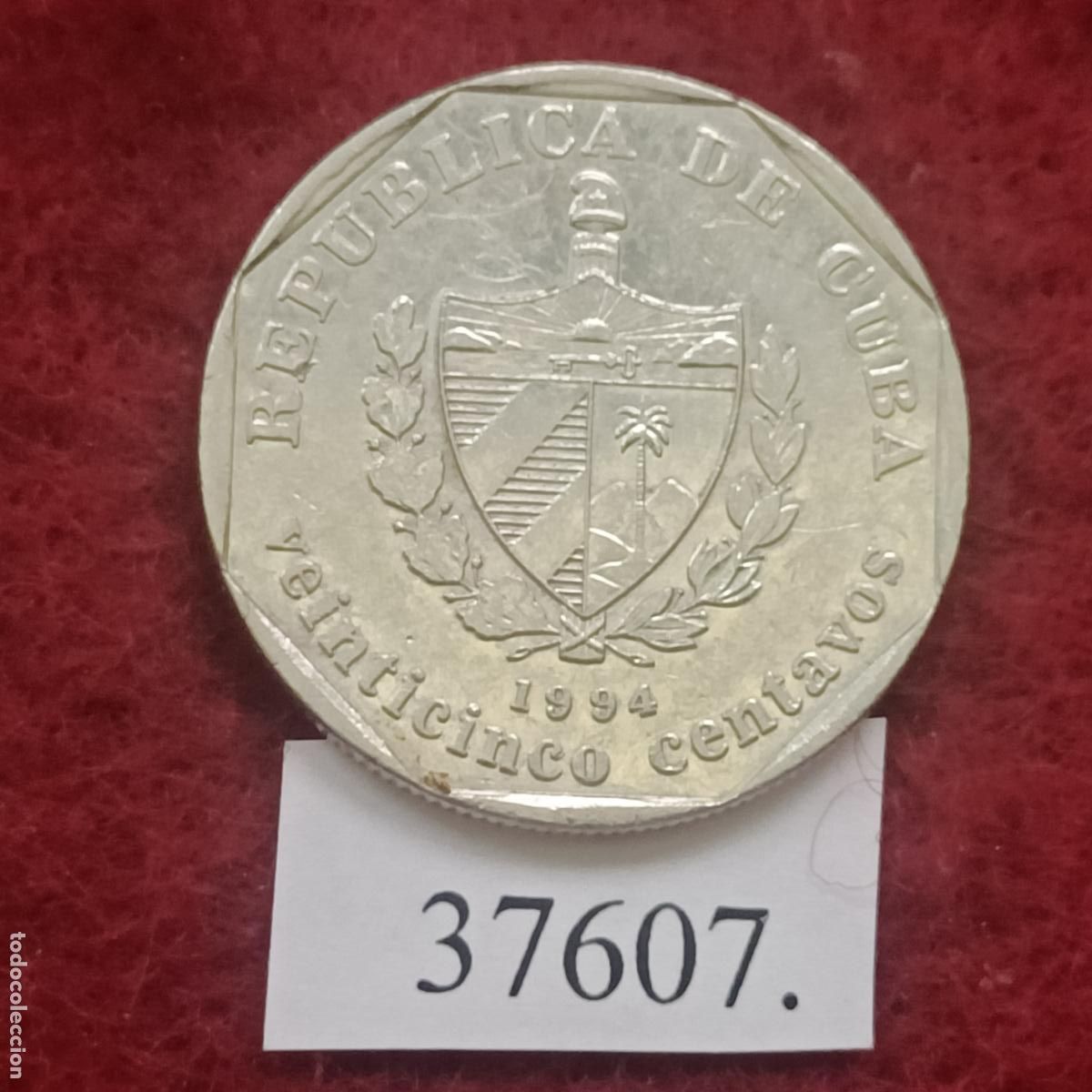 Monedas antiguas de Am&eacute;rica: Cuba 25 c&eacute;ntimos 1994 - Foto 2