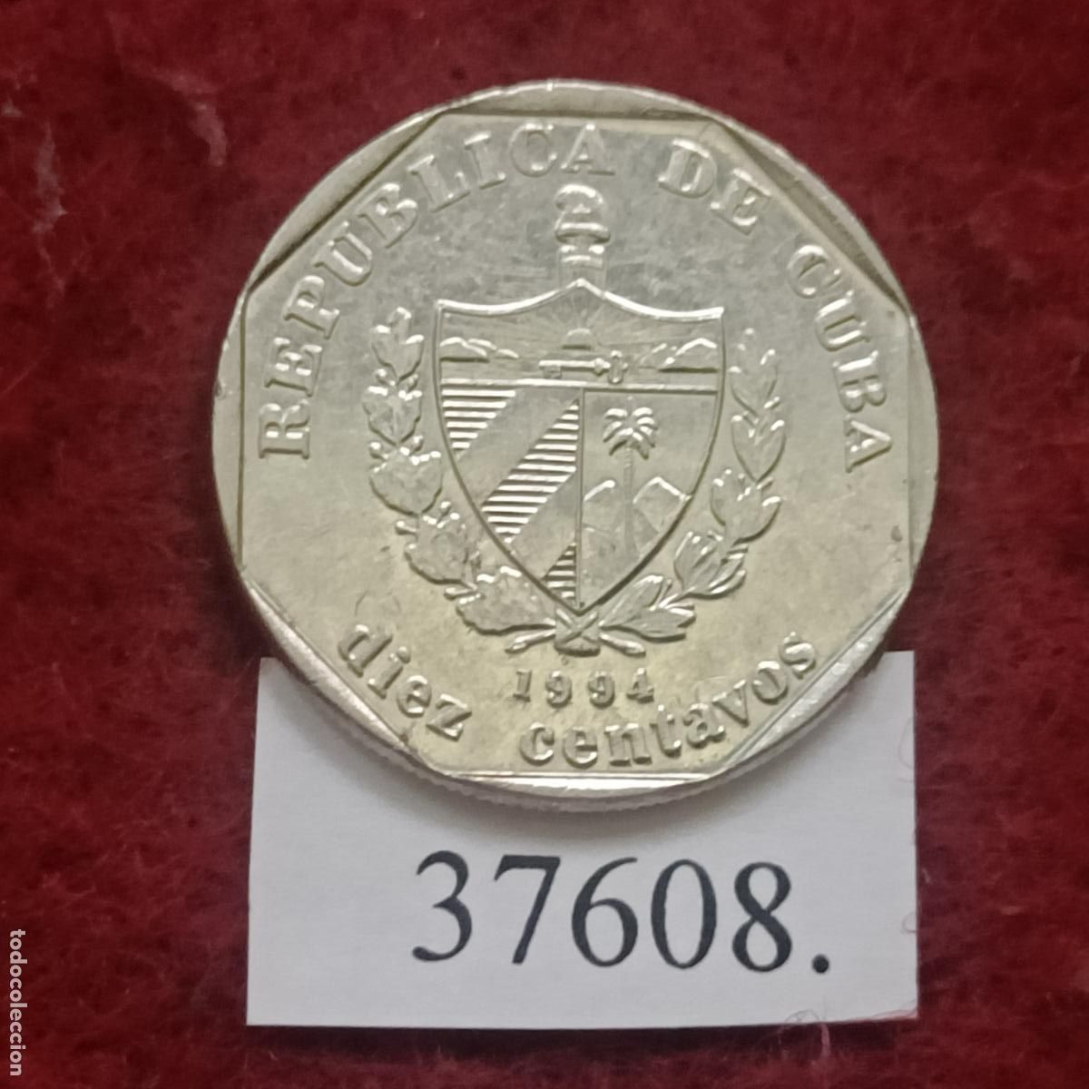 Monedas antiguas de Am&eacute;rica: Cuba 10 c&eacute;ntimos 1994 - Foto 2