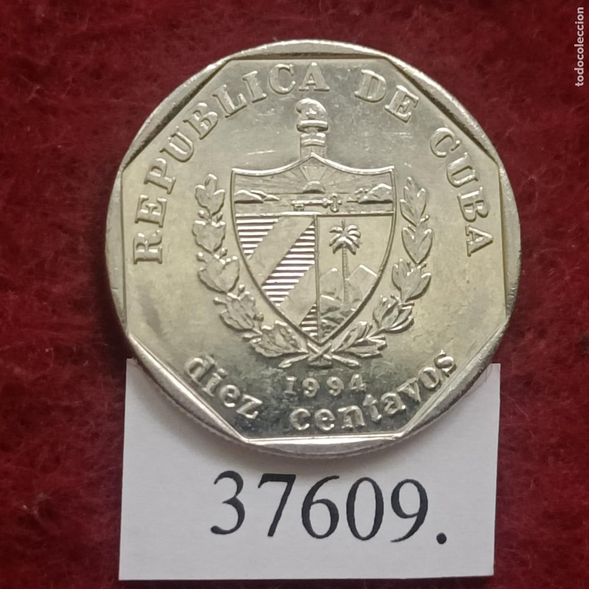 Monedas antiguas de Am&eacute;rica: Cuba 10 c&eacute;ntimos 1994 - Foto 2