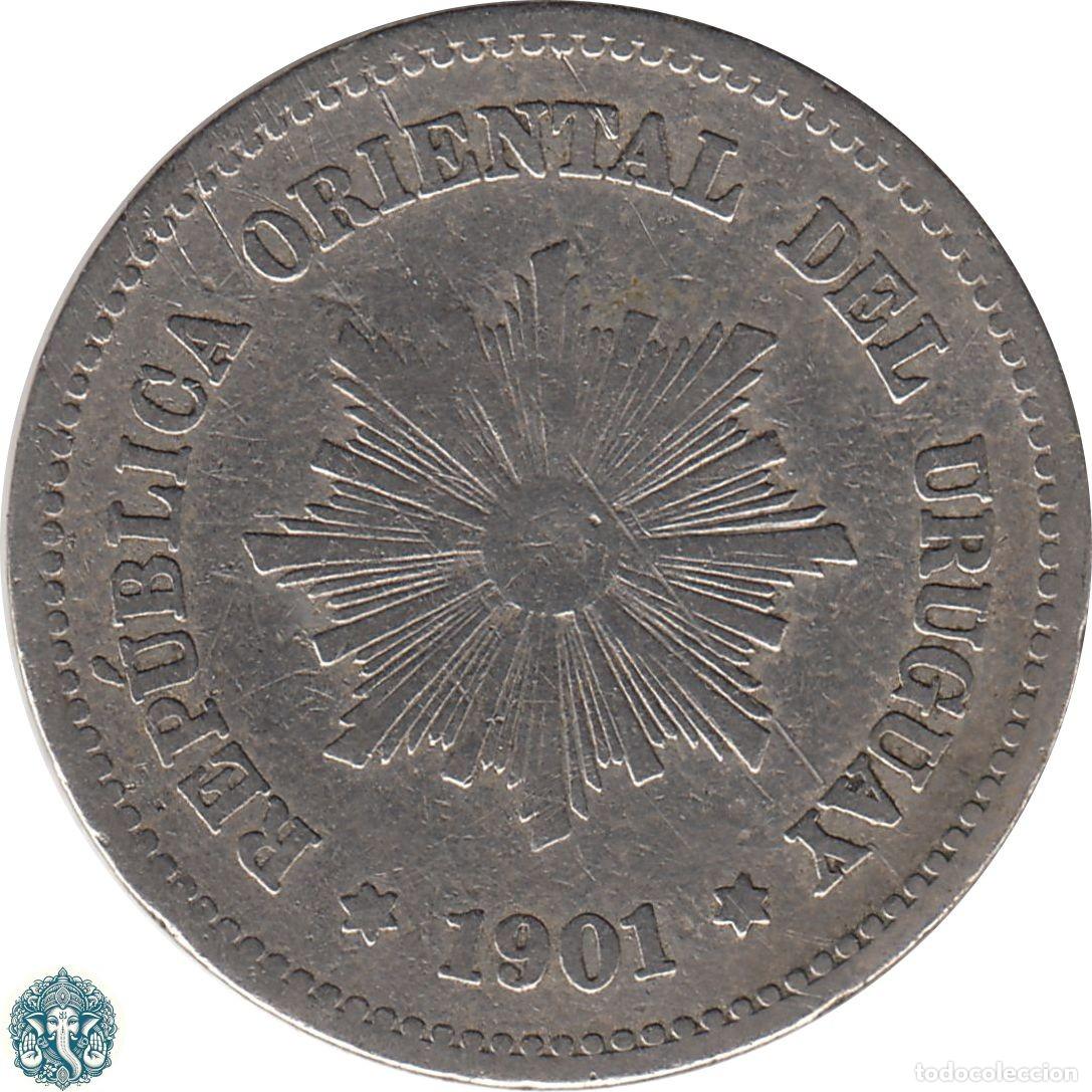 Monedas antiguas de Am&eacute;rica: URUGUAY 5 Cent&eacute;simos 1901 KM#21 - Foto 1