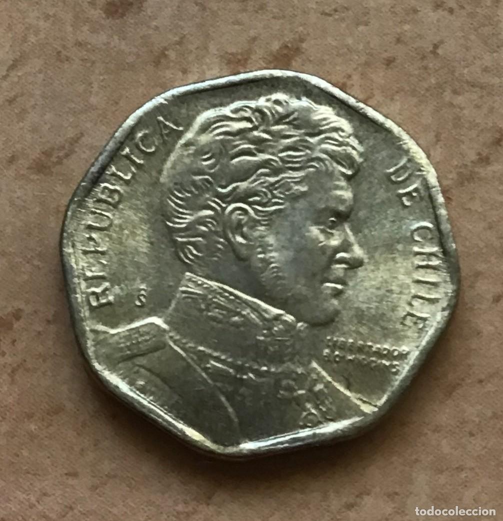 Monedas antiguas de Am&eacute;rica: 5 pesos de Chile. A&ntilde;o 1993 - Foto 2