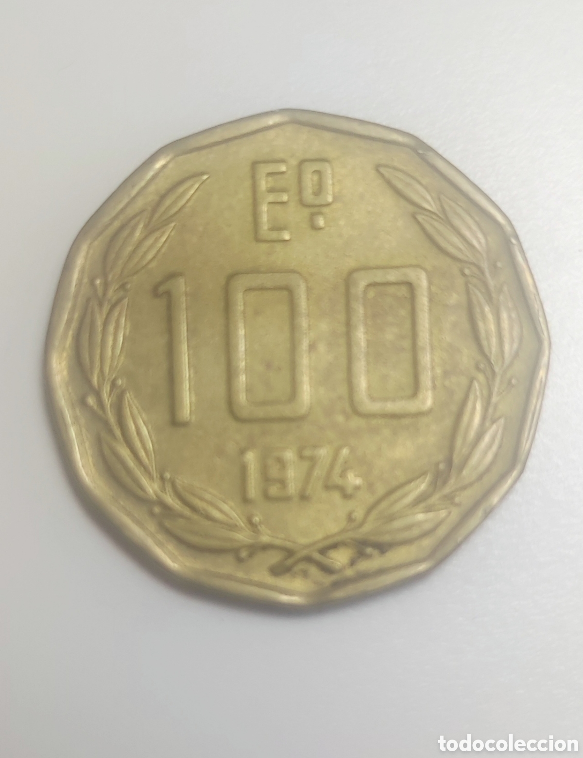 Monedas antiguas de Am&eacute;rica: Moneda 100 pesos chilenos 1974 - Foto 2