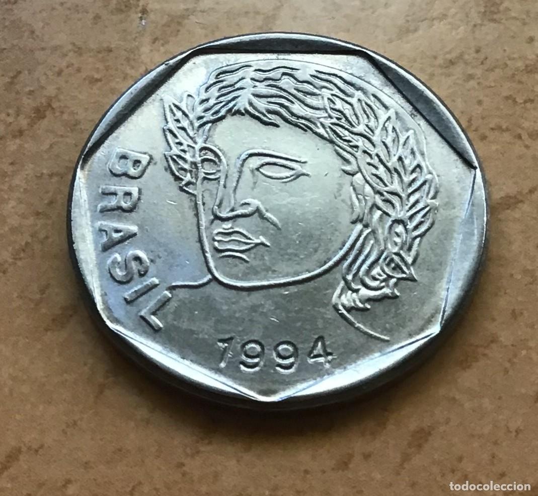 Monedas antiguas de Am&eacute;rica: 25 centavos de Brasil. A&ntilde;o 1994 - Foto 2