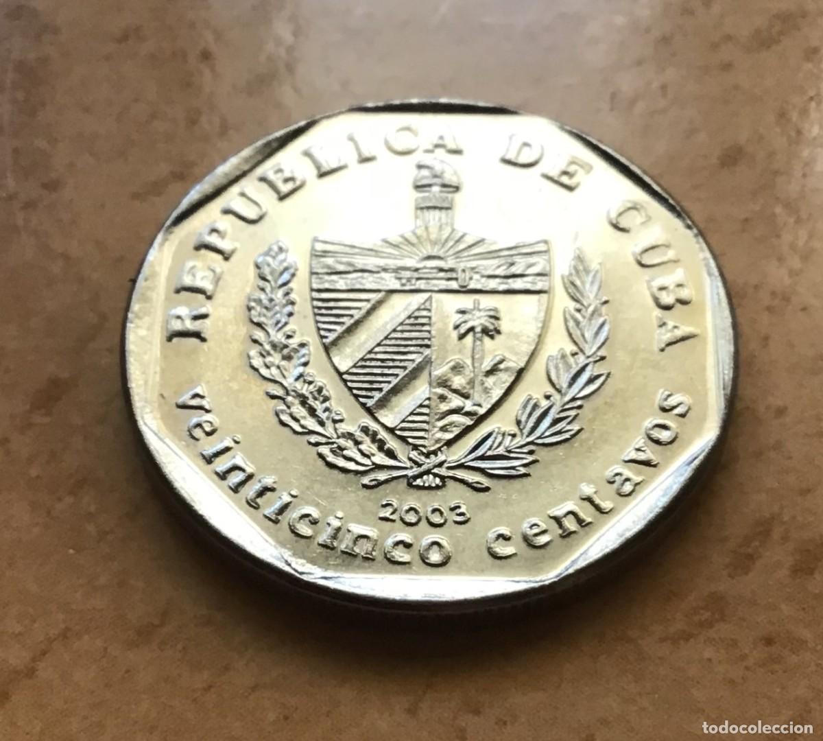 Monedas antiguas de Am&eacute;rica: 25 centavos de Cuba. A&ntilde;o 2003 - Foto 1