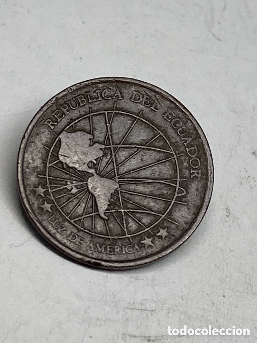 Monedas antiguas de Am&eacute;rica: Moneda 1 c&eacute;ntavo Ecuador 200 M34 - Foto 1