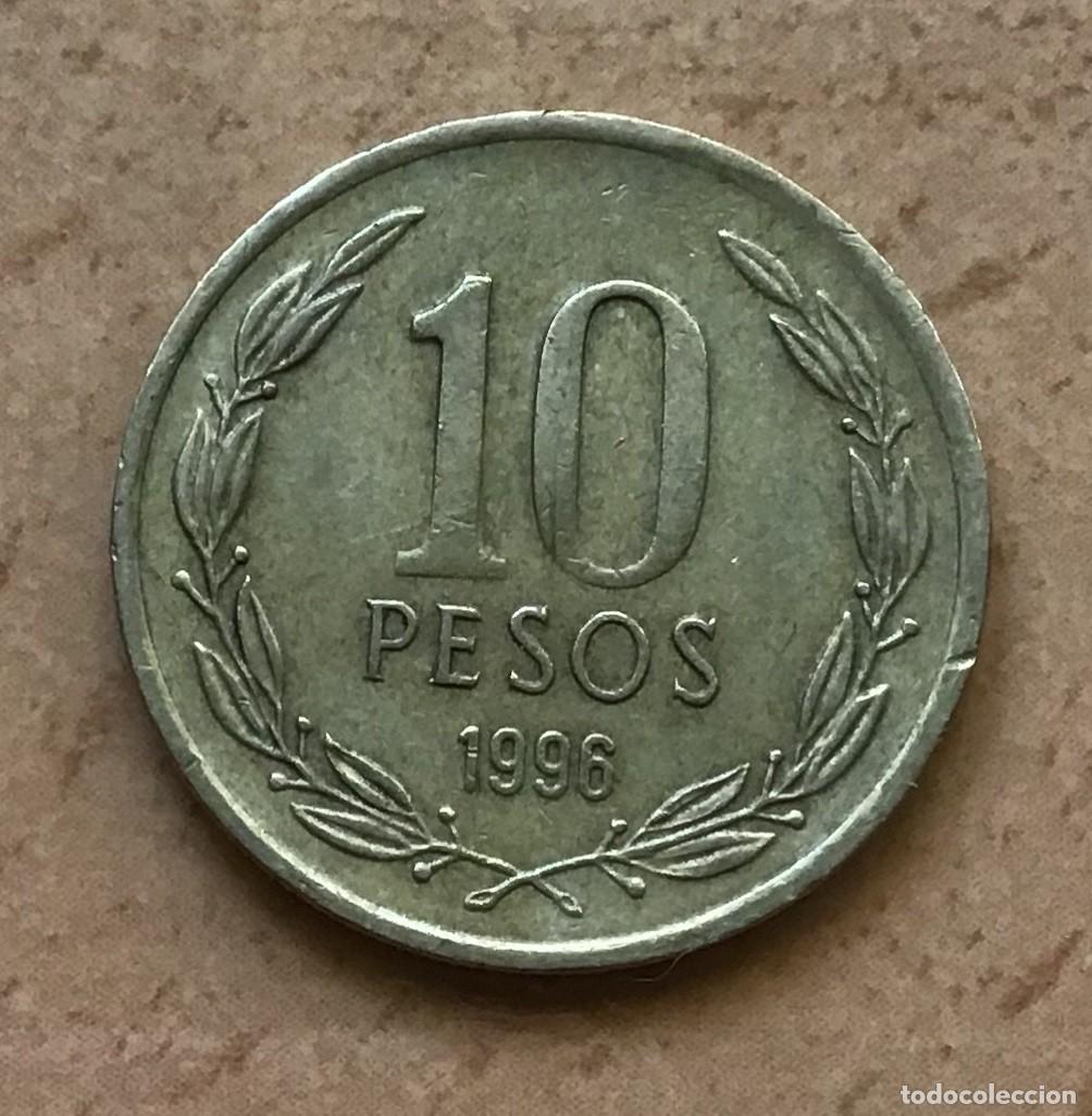 Monedas antiguas de Am&eacute;rica: 10 pesos de Chile. A&ntilde;o 1996 - Foto 1