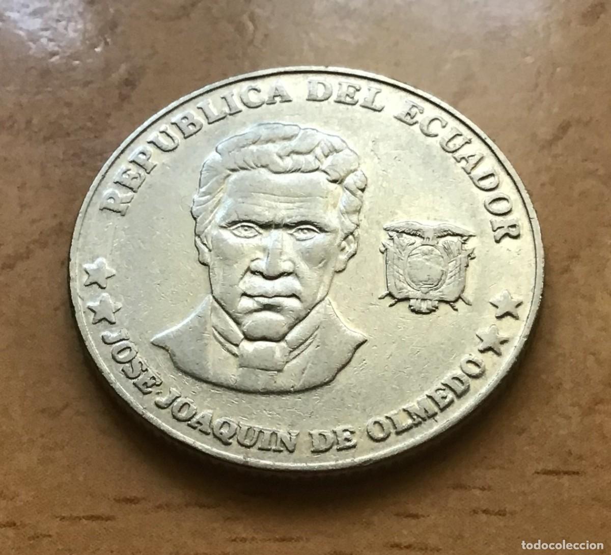 Monedas antiguas de Am&eacute;rica: 25 centavos de Ecuador. A&ntilde;o 2000 - Foto 2