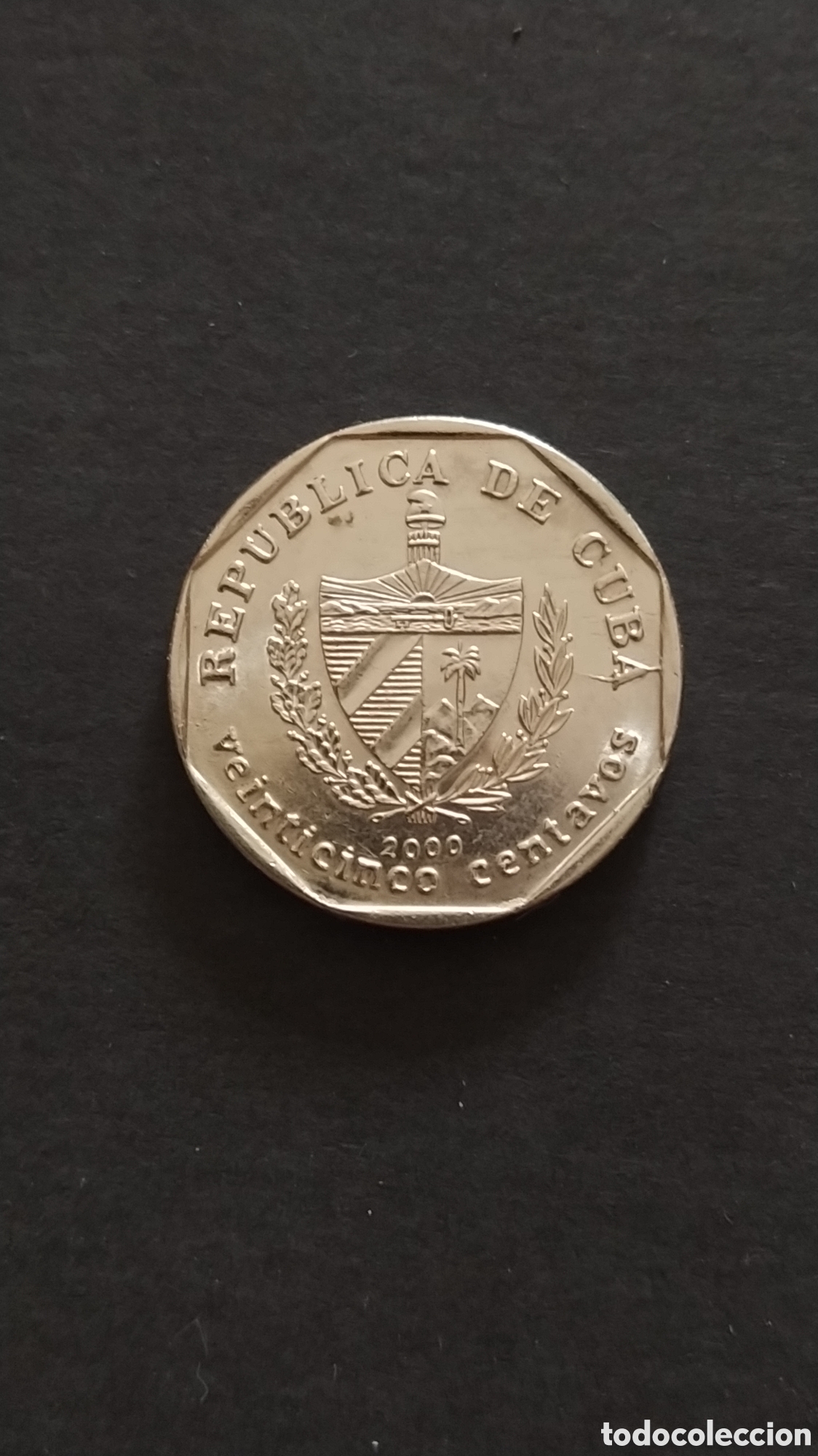 Monedas antiguas de Am&eacute;rica: 25 Cts Cuba 2000 MBC - Foto 1