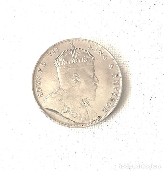 Moedas antigas da Am&eacute;rica: MONEDAS DEL MUNDO . SEETLEMENTS . 1 DOLLAR 1908 . PLATA