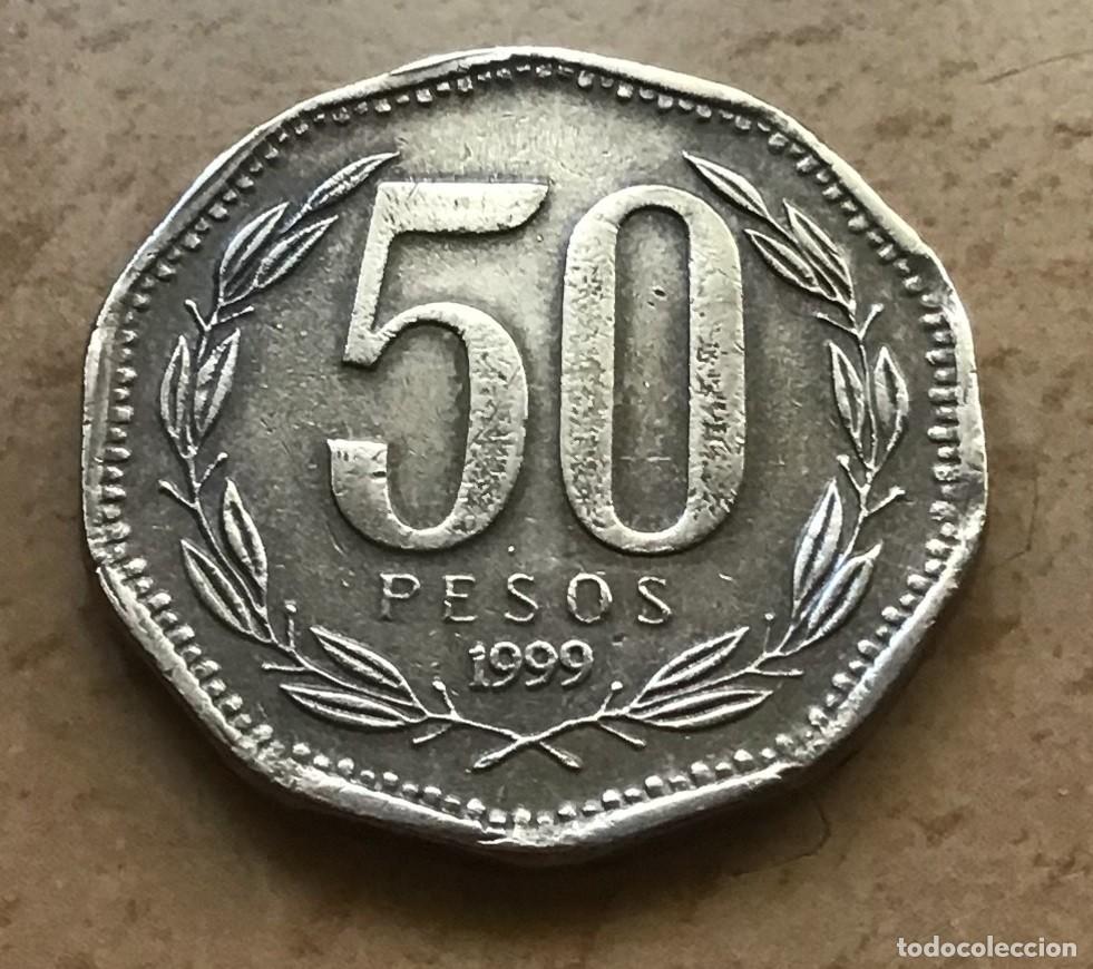 Monedas antiguas de Am&eacute;rica: 50 pesos de Chile. A&ntilde;o 1999