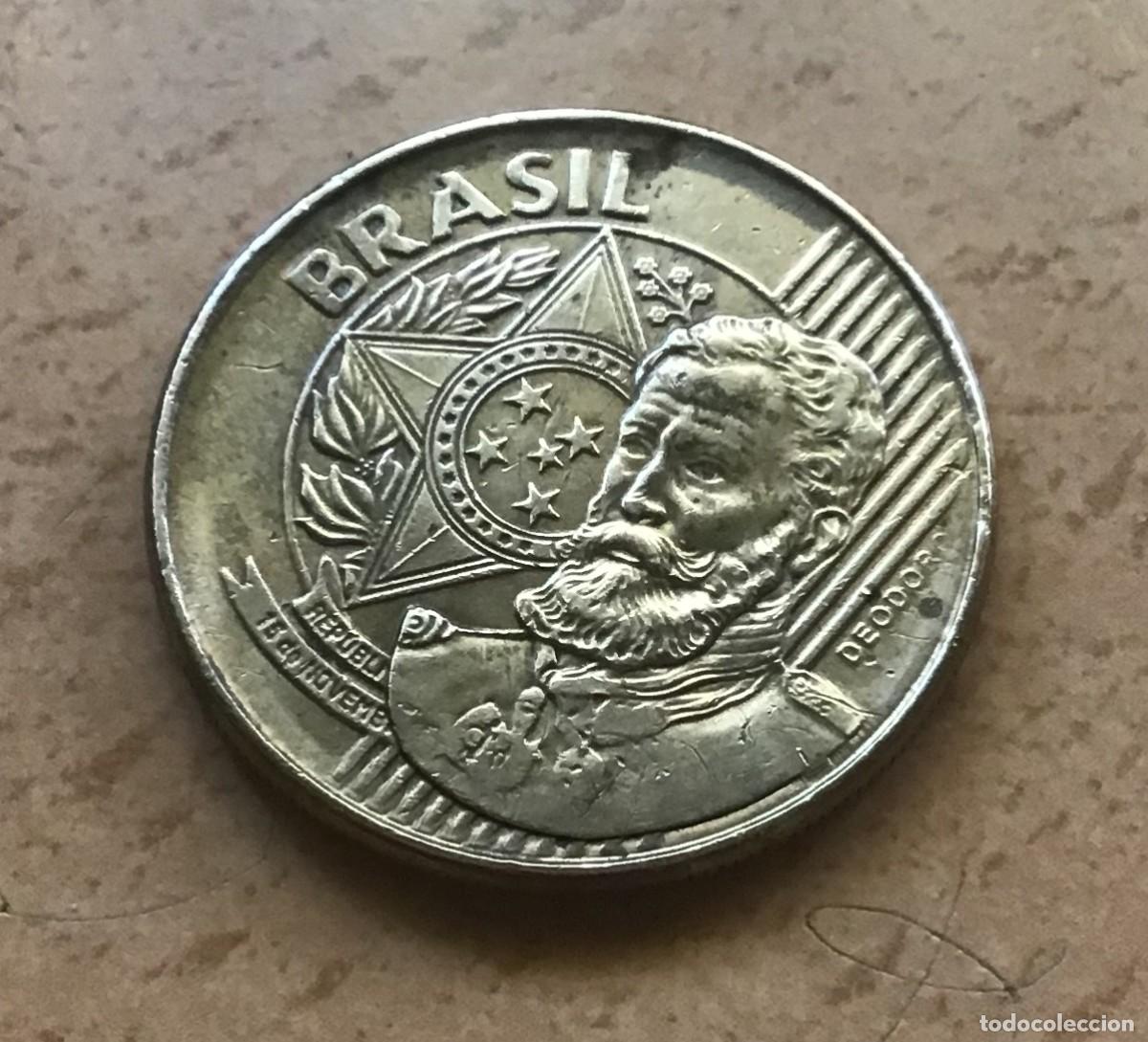Monedas antiguas de Am&eacute;rica: 25 centavos de Brasil. A&ntilde;o 2018 - Foto 2