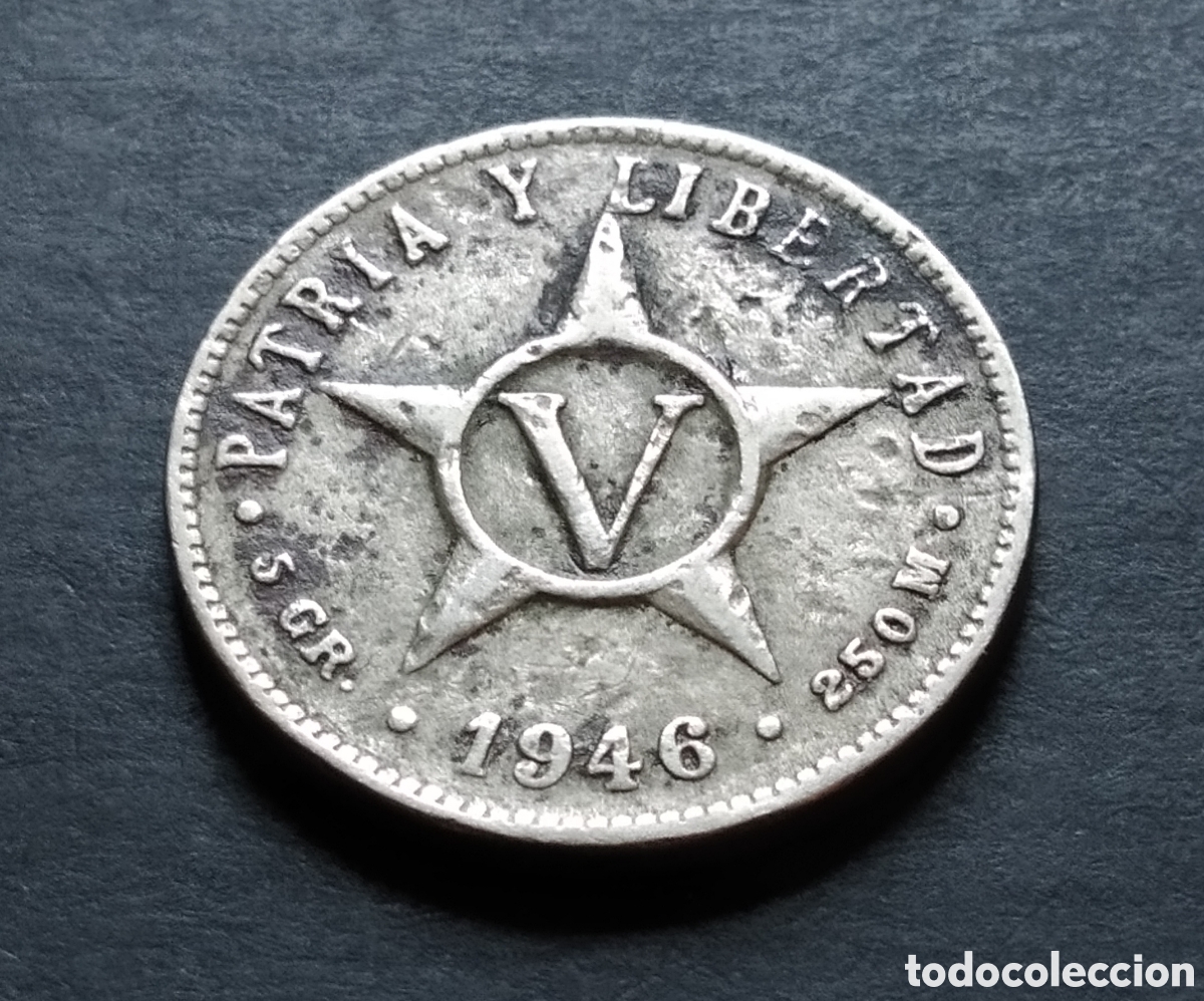 Monedas antiguas de Am&eacute;rica: MONEDA - CUBA 5 CENTAVOS 1946 - Foto 3