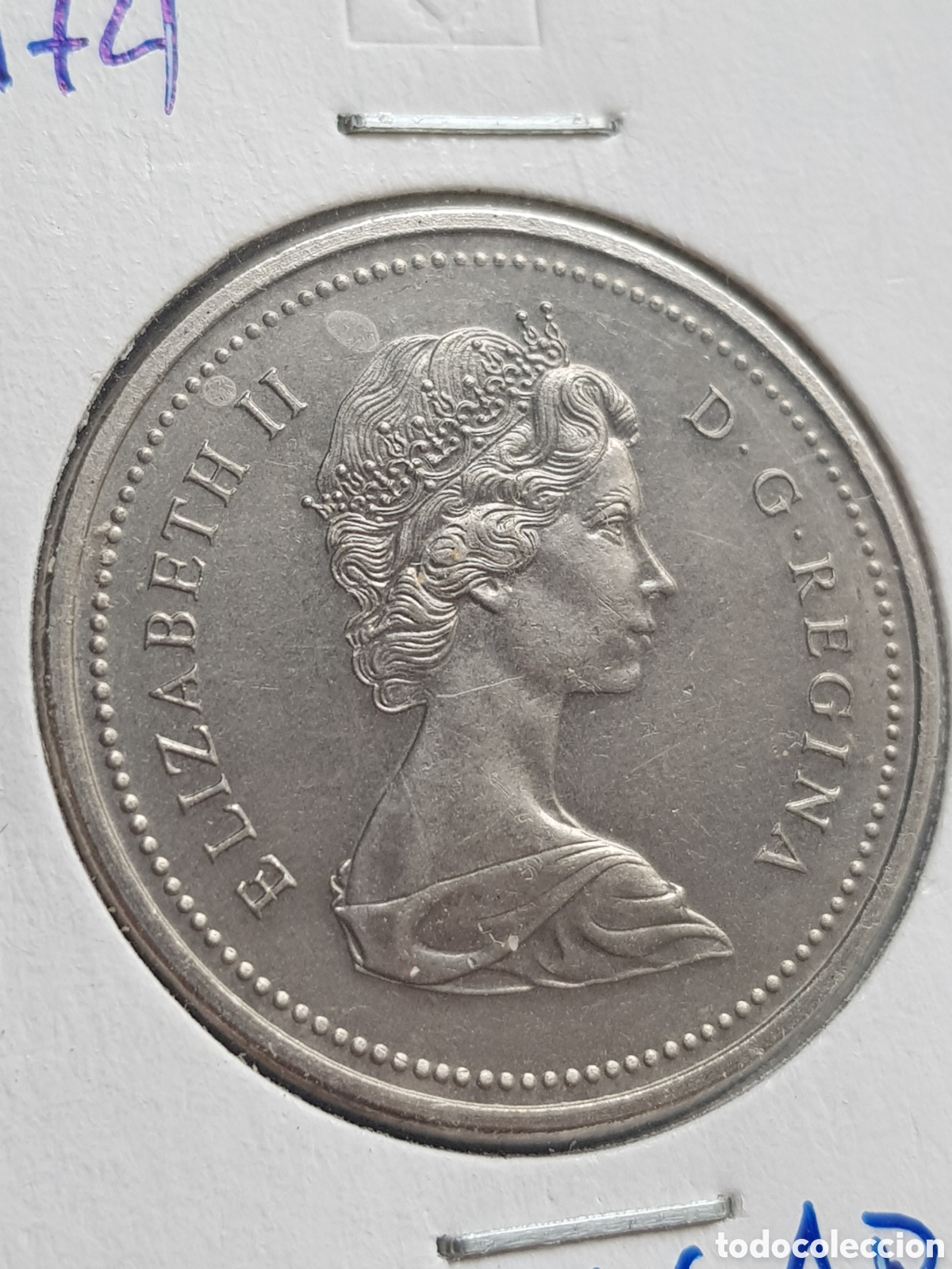 Monedas antiguas de Am&eacute;rica: 1 Dolar 1974 Canad&aacute; Dollar - Foto 4
