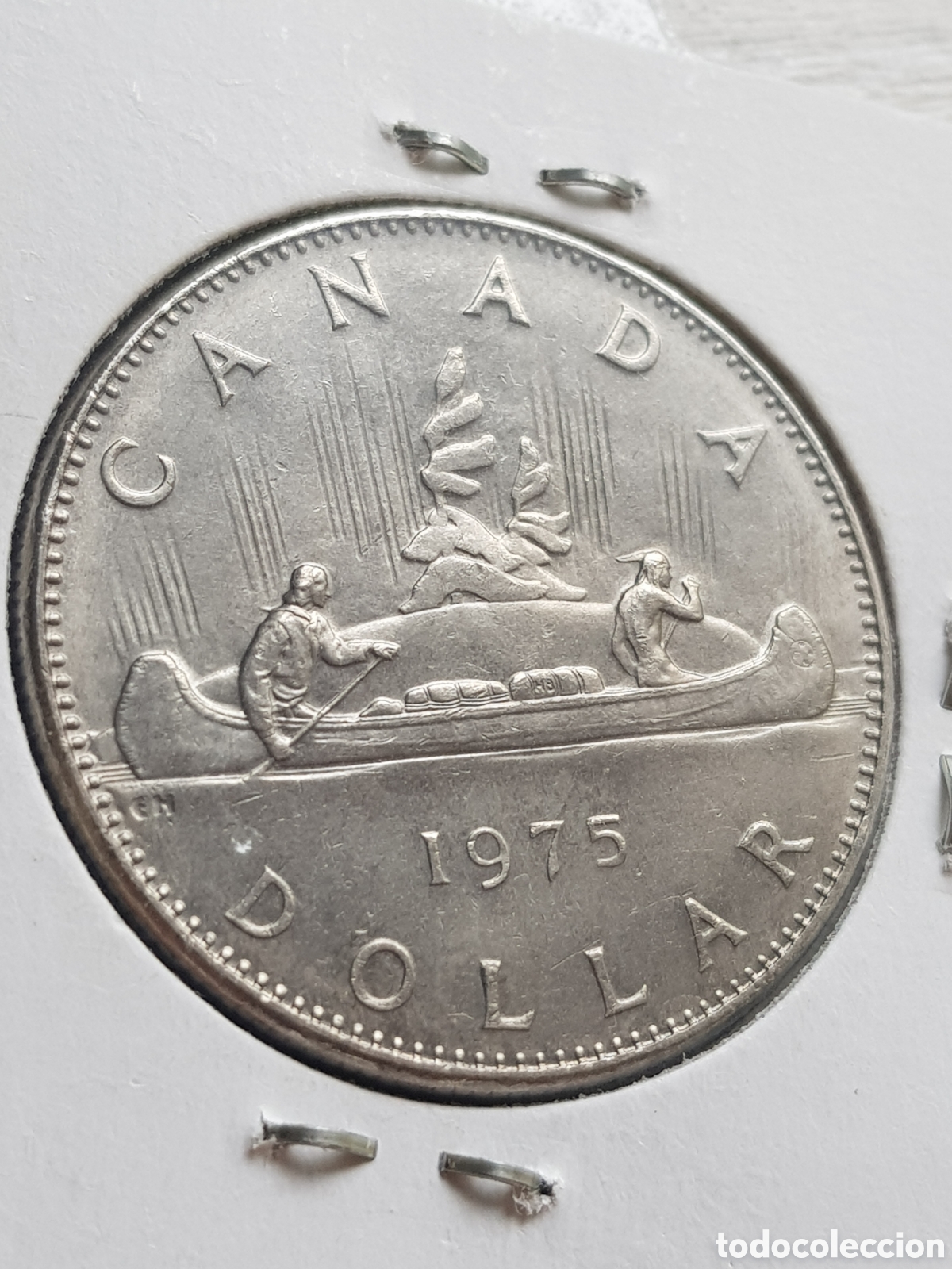 Monedas antiguas de Am&eacute;rica: 1 Dolar 1975 Canad&aacute; Dollar - Foto 2