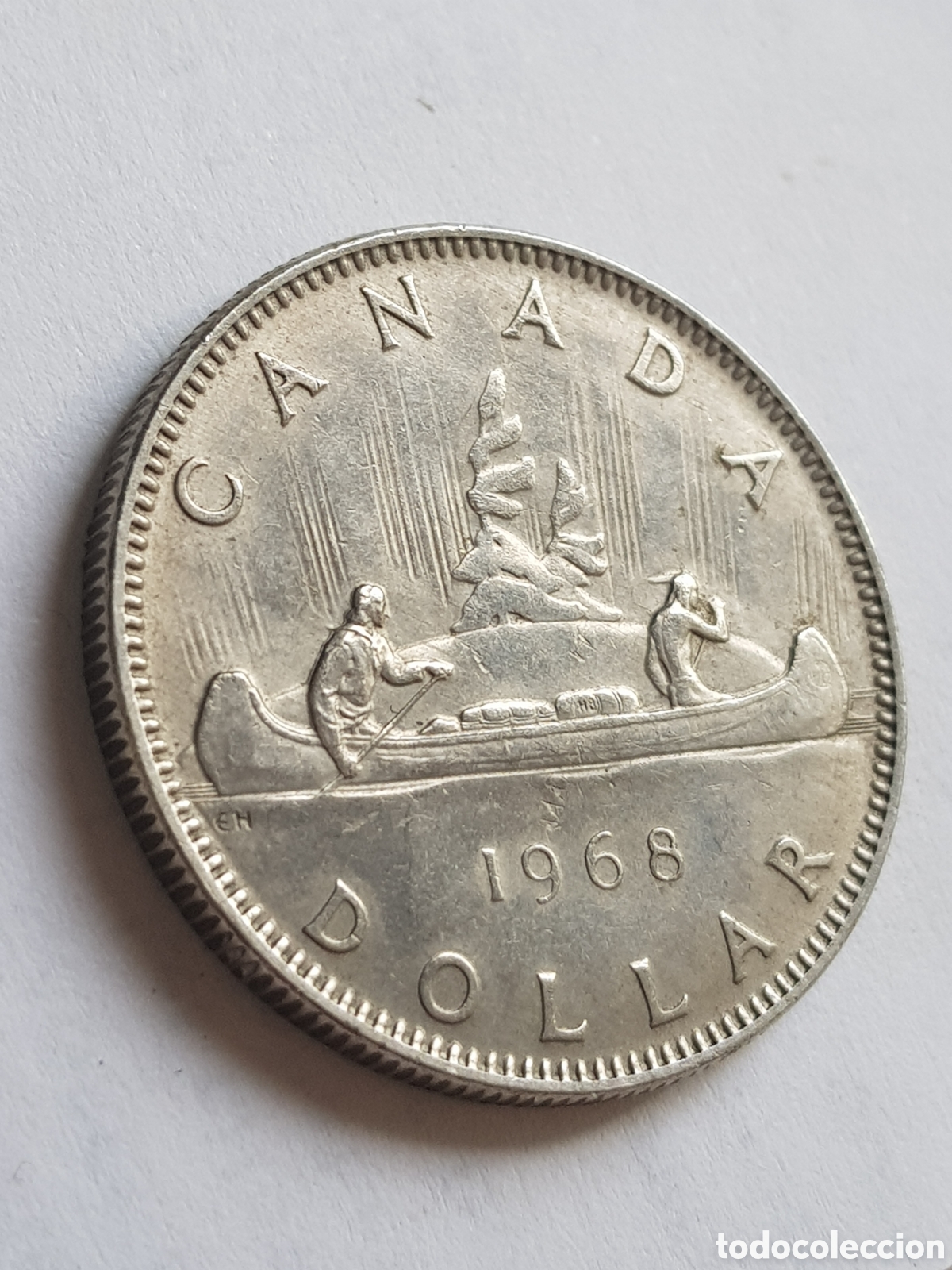 Monedas antiguas de Am&eacute;rica: 1 Dolar 1968 Canad&aacute; Dollar - Foto 2