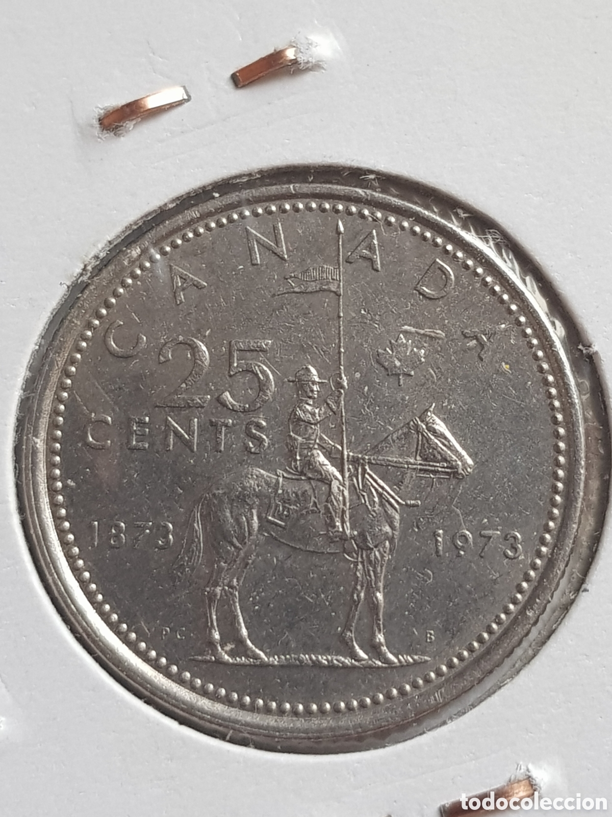 Monedas antiguas de Am&eacute;rica: 25 cents 1973 Canad&aacute; Dollar - Foto 3
