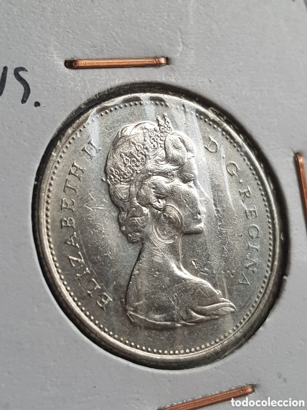 Monedas antiguas de Am&eacute;rica: 25 cents 1976 Canad&aacute; Dollar - Foto 2