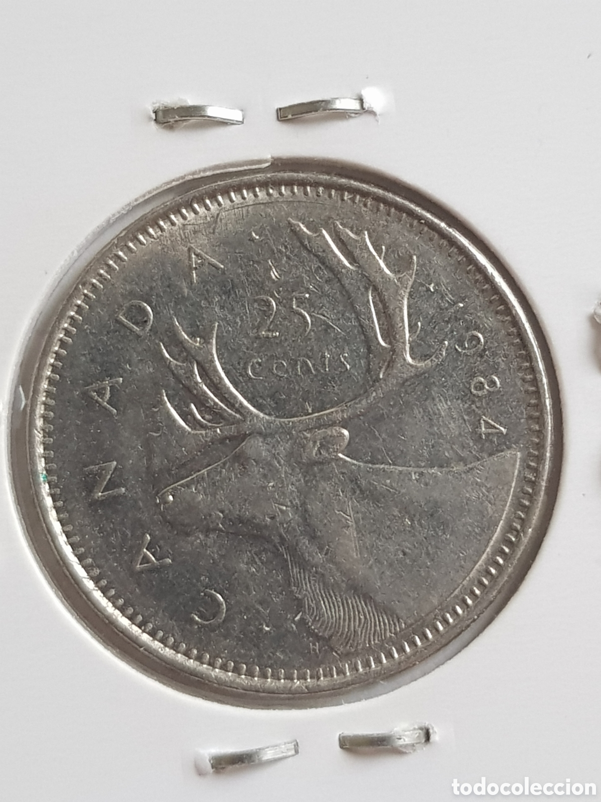 Monedas antiguas de Am&eacute;rica: 25 cents 1984 Canad&aacute; Dollar - Foto 3