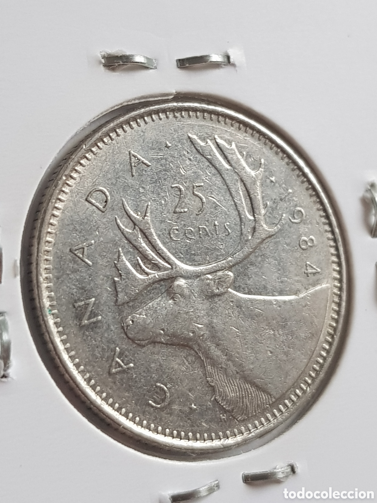 Monedas antiguas de Am&eacute;rica: 25 cents 1984 Canad&aacute; Dollar - Foto 4