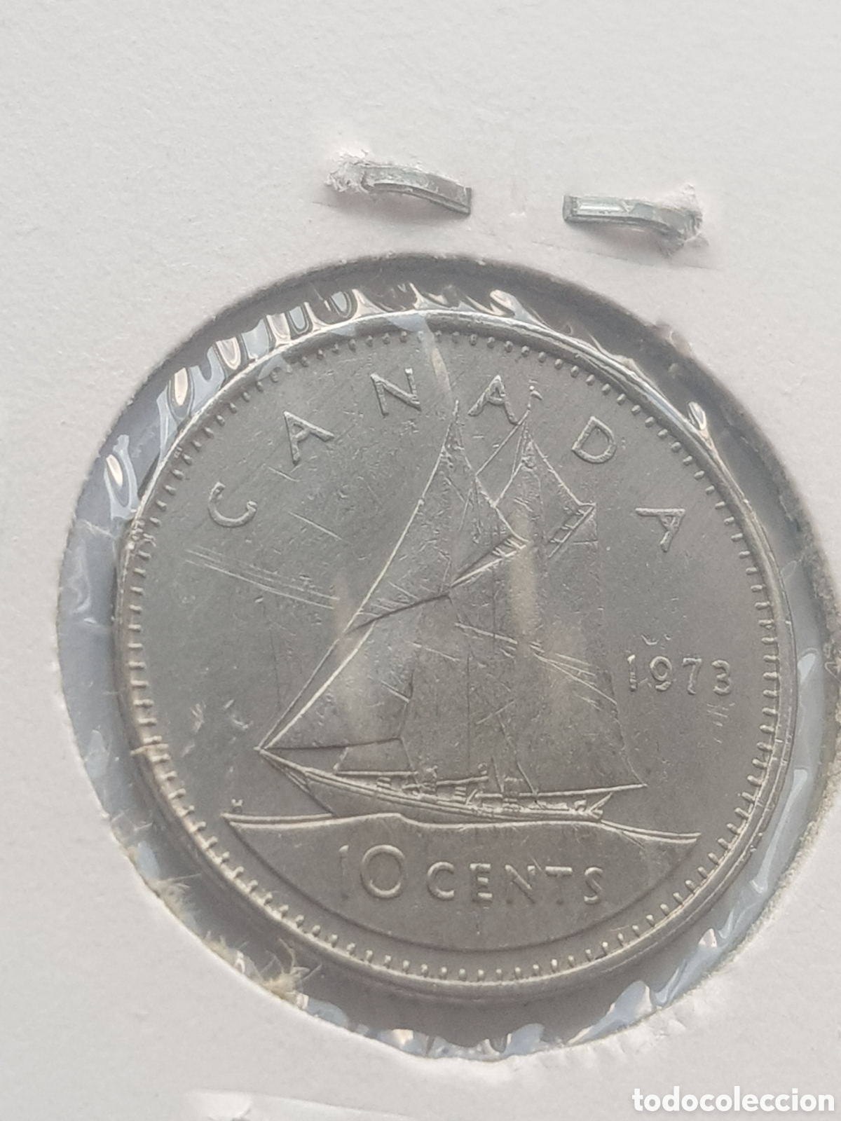 Monedas antiguas de Am&eacute;rica: 10 cents 1973 Canad&aacute; Dollar - Foto 4