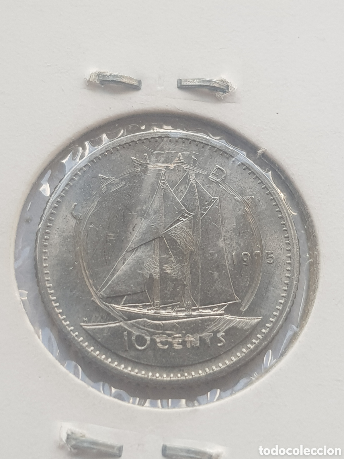 Monedas antiguas de Am&eacute;rica: 10 cents 1975 Canad&aacute; Dollar - Foto 3