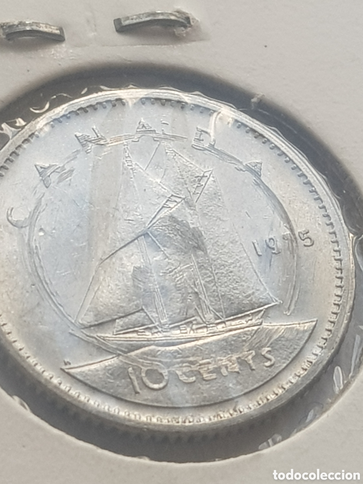 Monedas antiguas de Am&eacute;rica: 10 cents 1975 Canad&aacute; Dollar - Foto 4