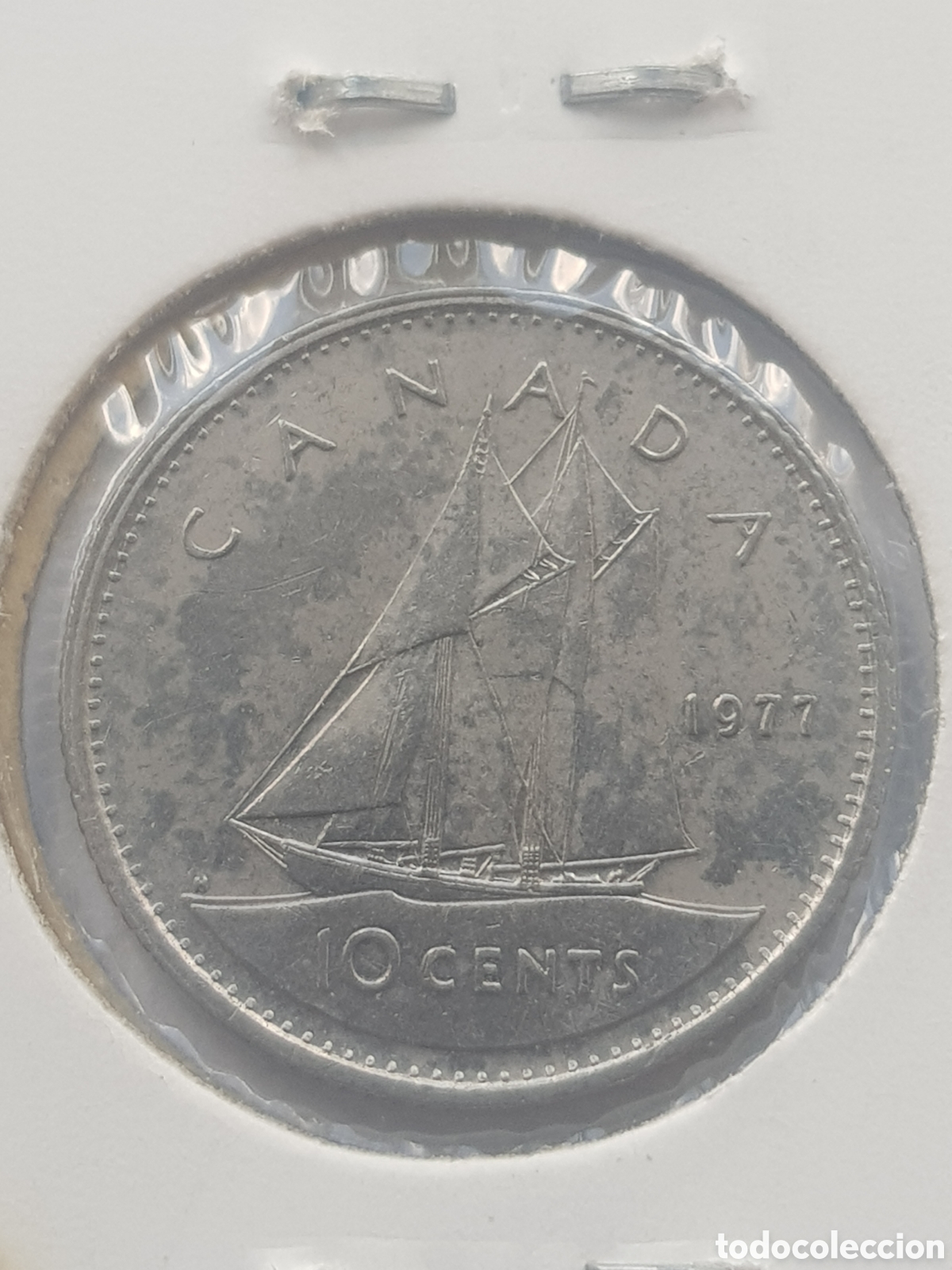 Monedas antiguas de Am&eacute;rica: 10 cents 1977 Canad&aacute; Dollar - Foto 3