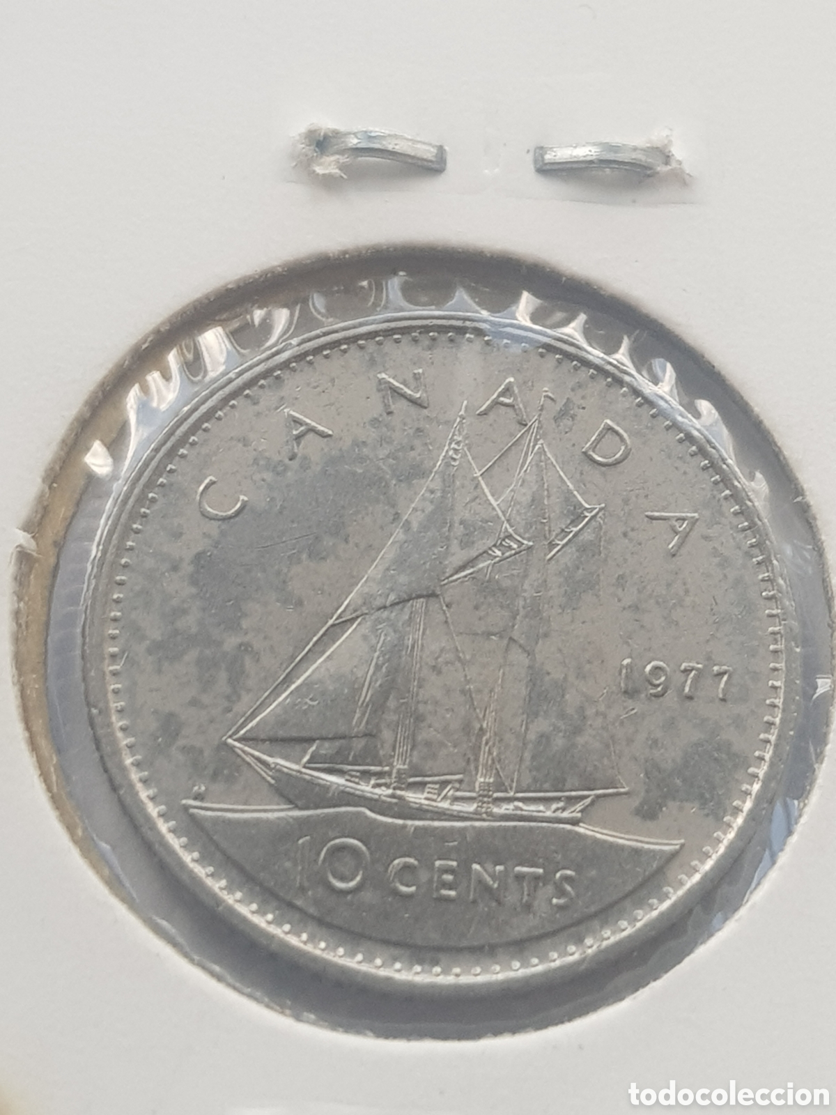 Monedas antiguas de Am&eacute;rica: 10 cents 1977 Canad&aacute; Dollar - Foto 4