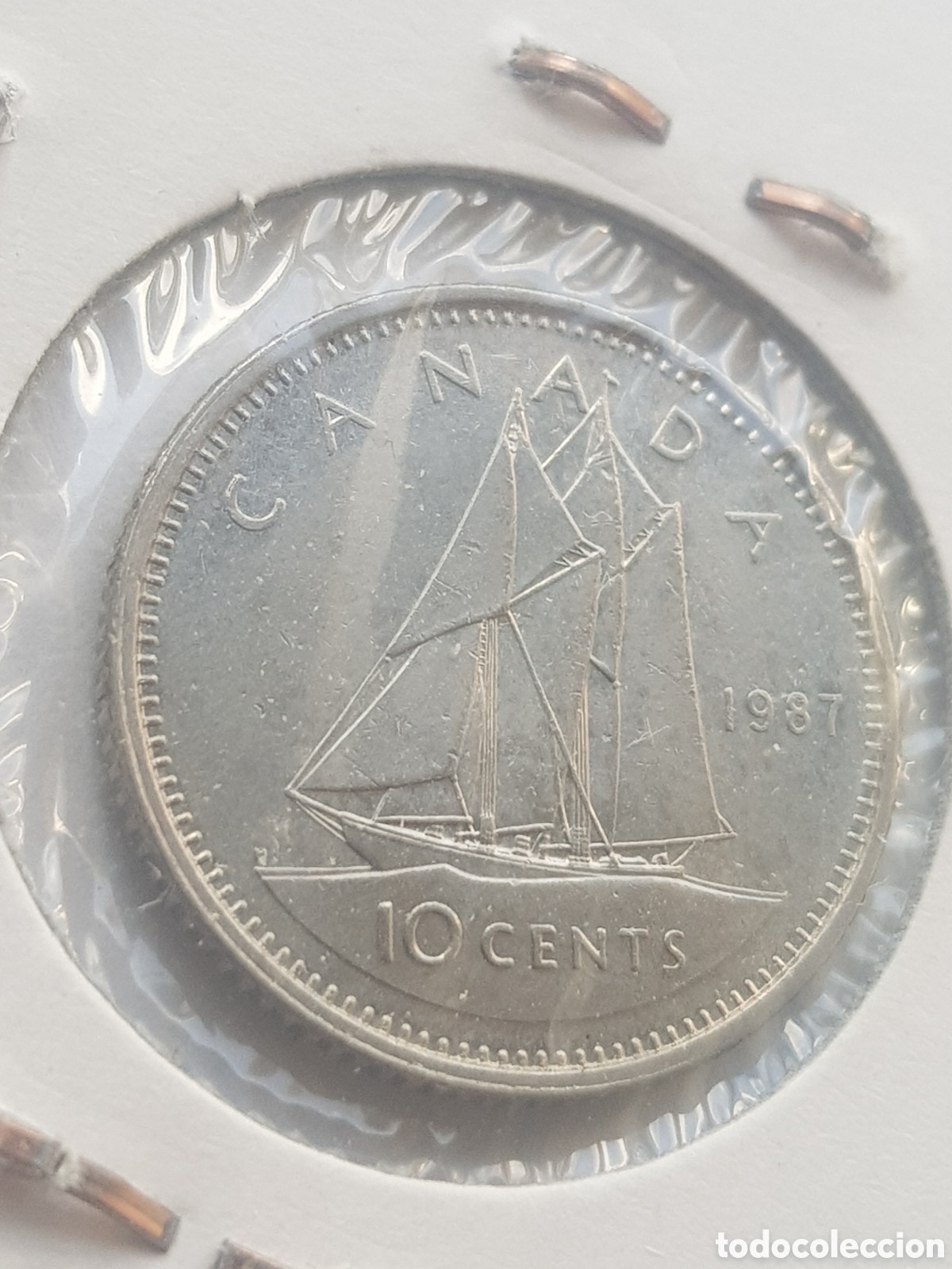 Monedas antiguas de Am&eacute;rica: 10 cents 1987 Canad&aacute; Dollar - Foto 4