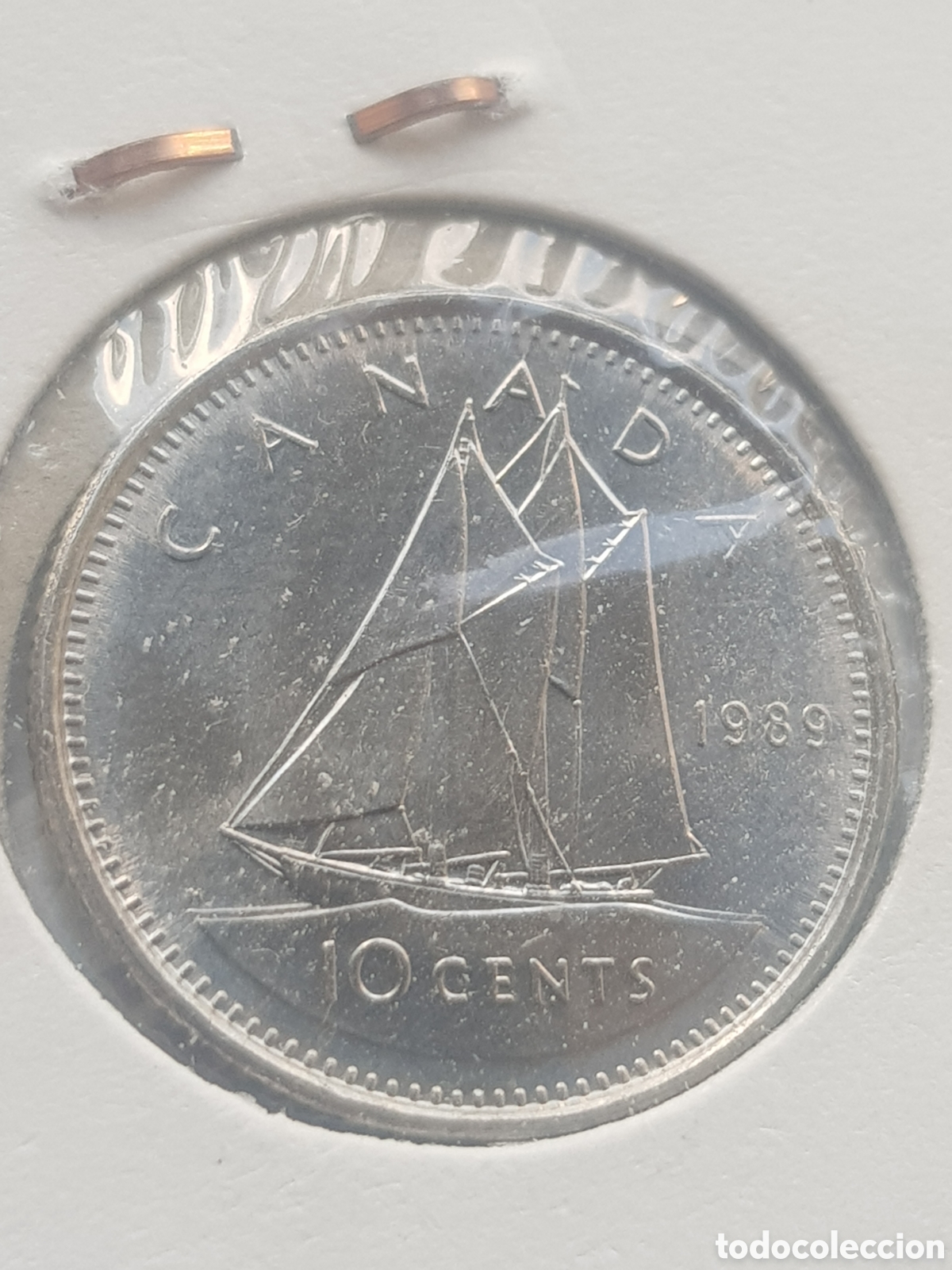 Monedas antiguas de Am&eacute;rica: 10 cents 1989 Canad&aacute; Dollar - Foto 4