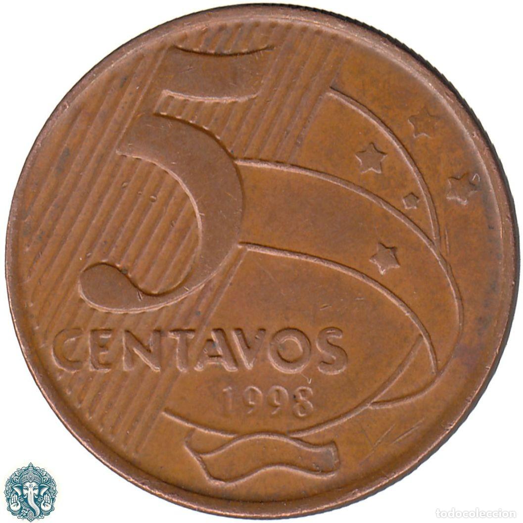 Monedas antiguas de Am&eacute;rica: BRASIL 5 Centavos 1998 KM#648 - Foto 2