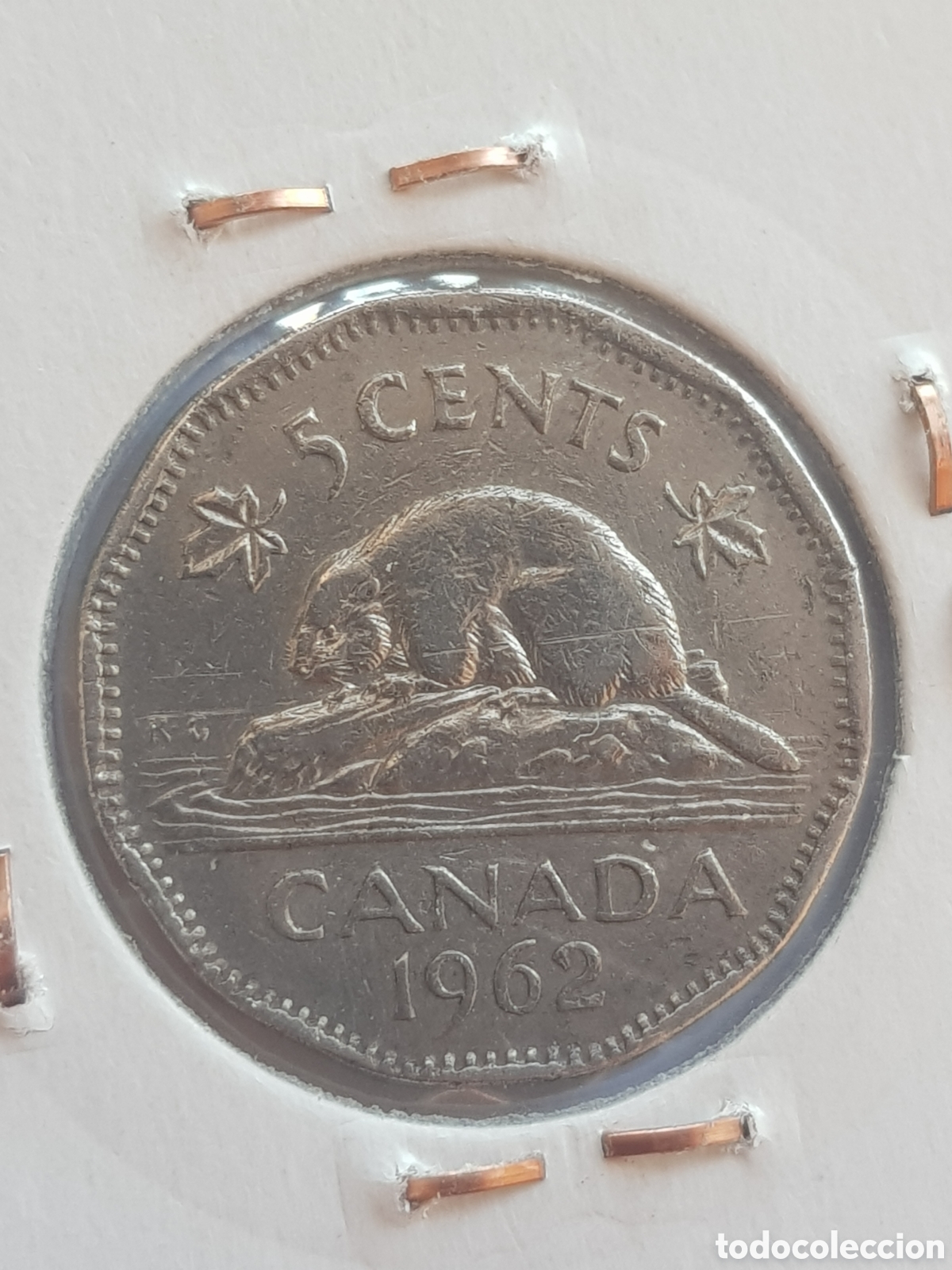 Monedas antiguas de Am&eacute;rica: 5 cents 1962 Canad&aacute; Dollar - Foto 4