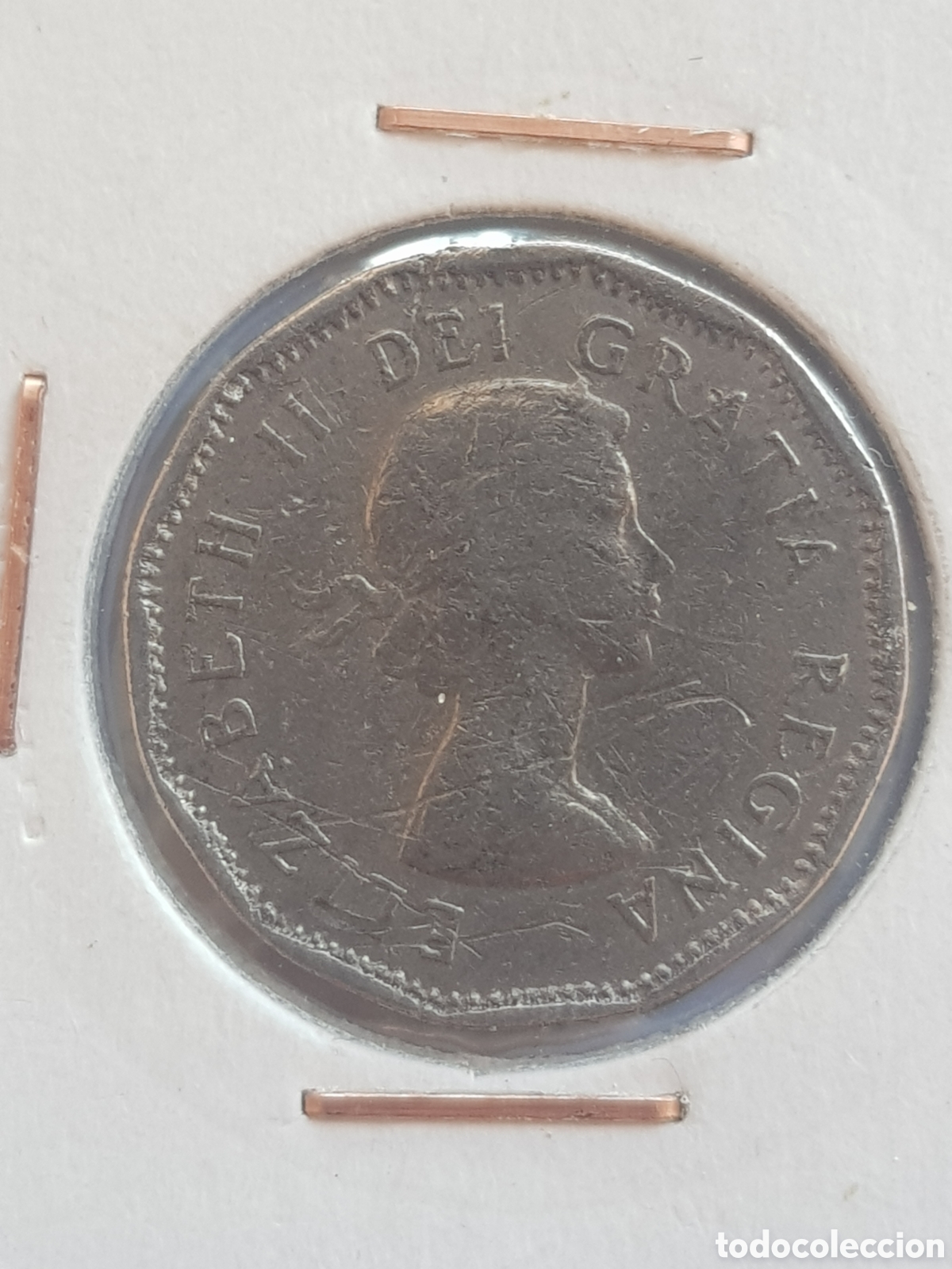 Monedas antiguas de Am&eacute;rica: 5 cents 1962 Canad&aacute; Dollar - Foto 1