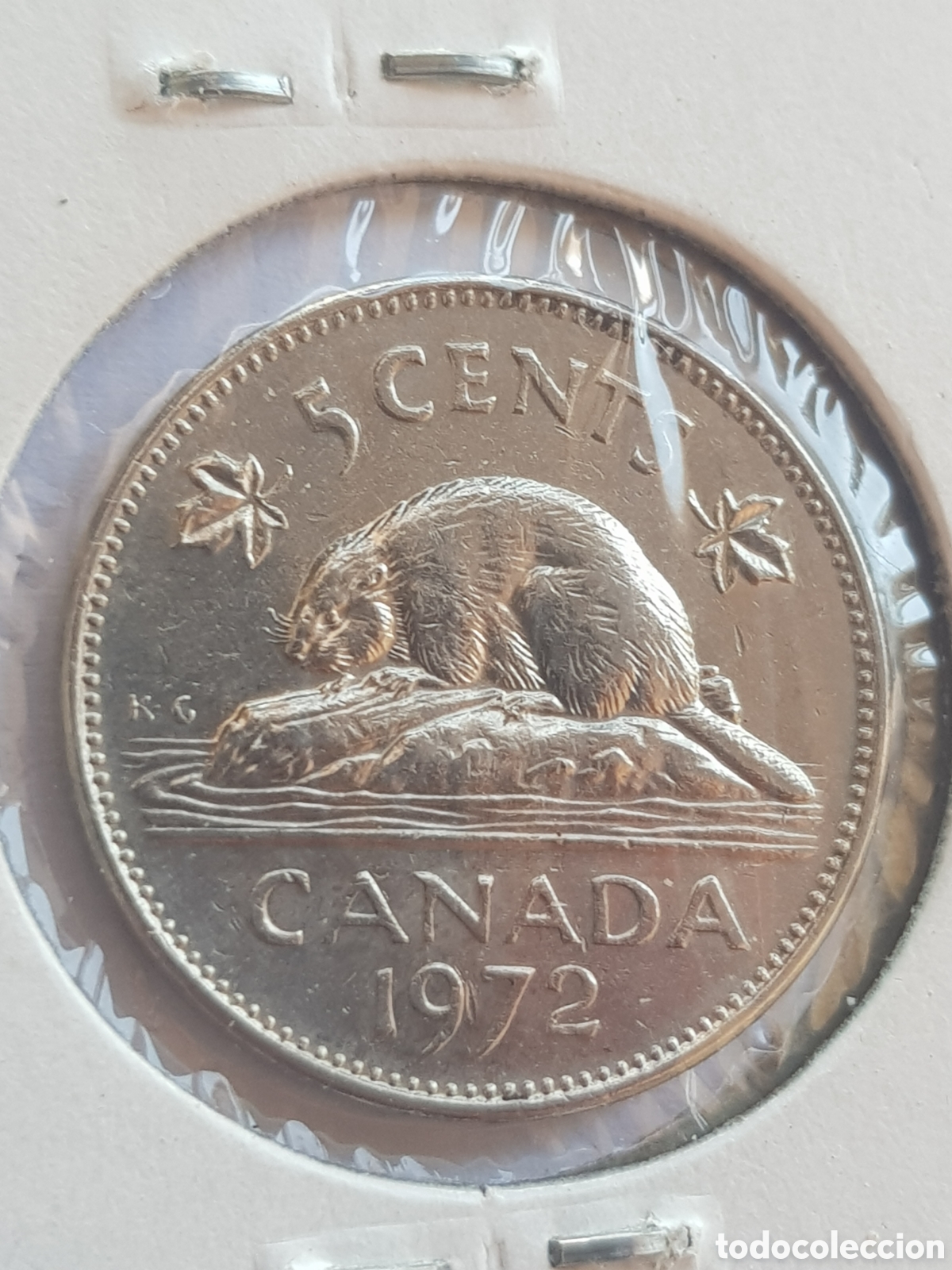 Monedas antiguas de Am&eacute;rica: 5 cents 1972 Canad&aacute; Dollar - Foto 4