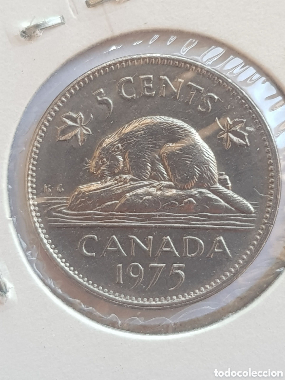 Monedas antiguas de Am&eacute;rica: 5 cents 1975 Canad&aacute; Dollar - Foto 3
