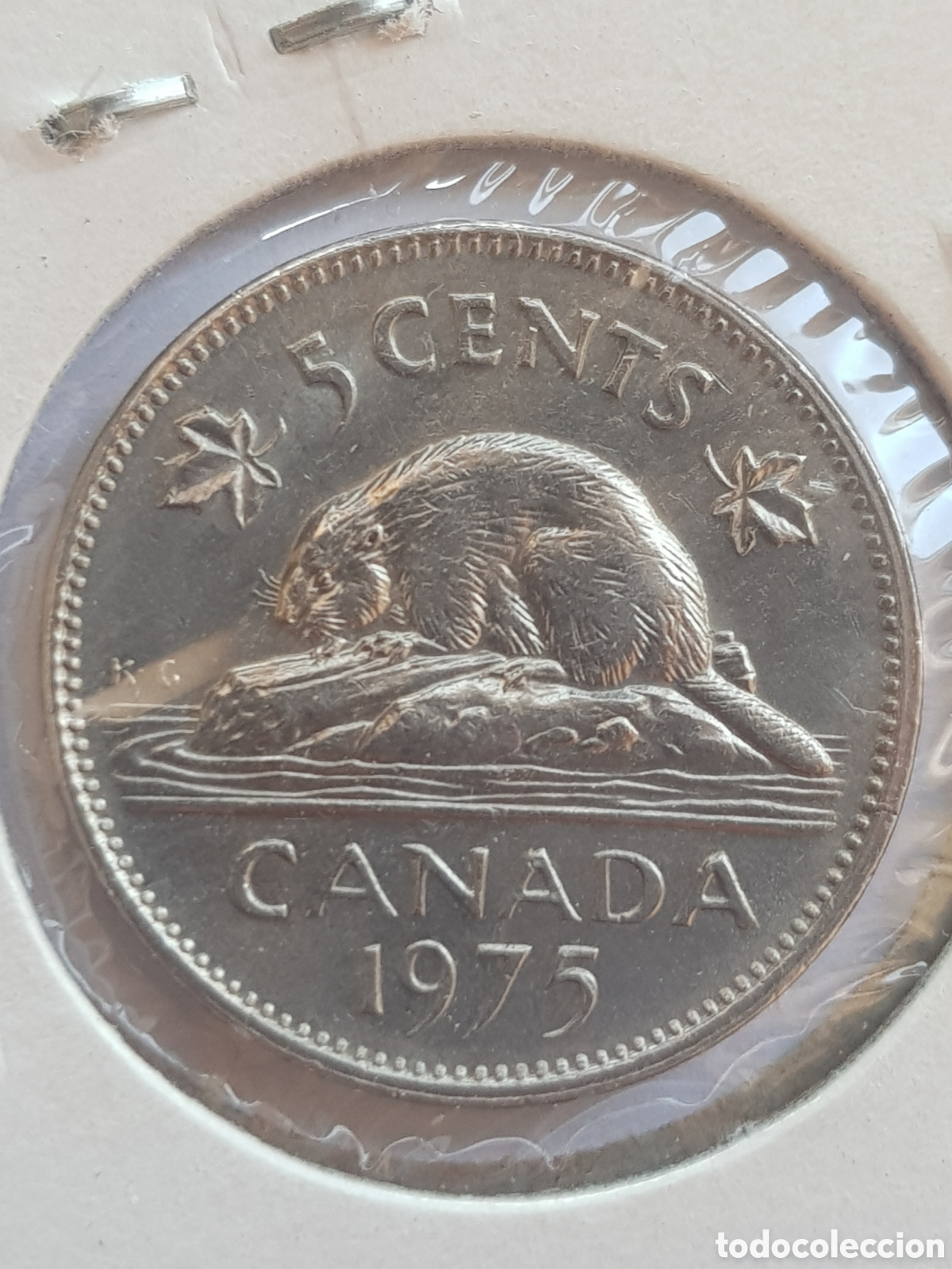 Monedas antiguas de Am&eacute;rica: 5 cents 1975 Canad&aacute; Dollar - Foto 4
